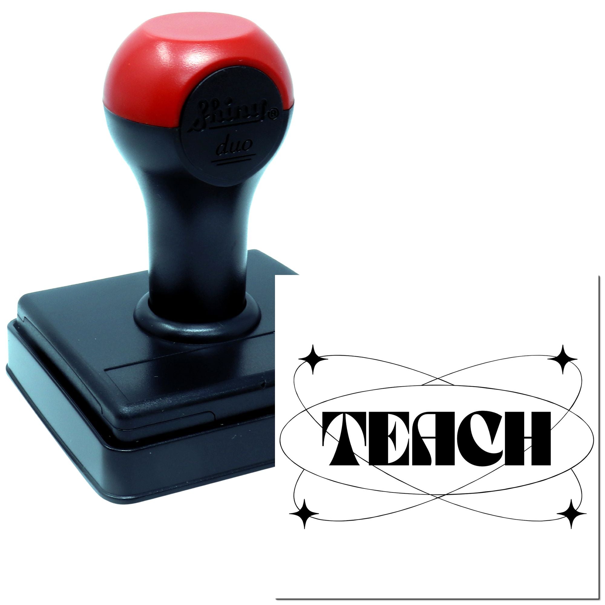 Duo Retro Atomic Teach Star Badge Hand Stamp