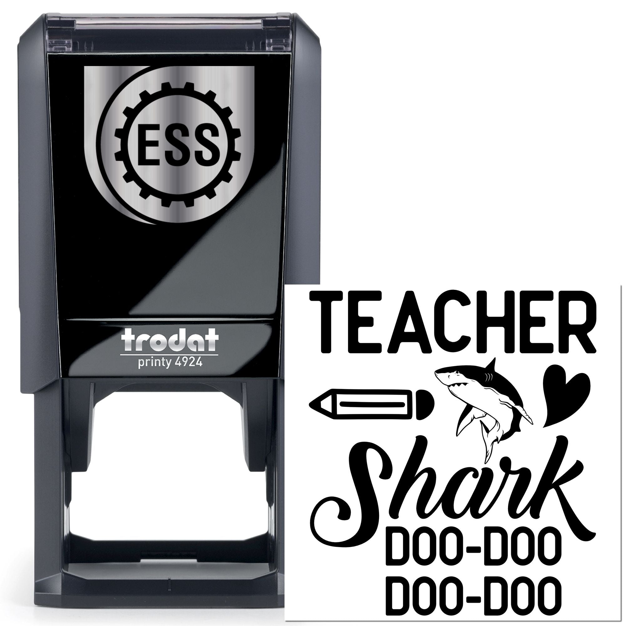 Self-Inking Teacher Shark Card Stamp