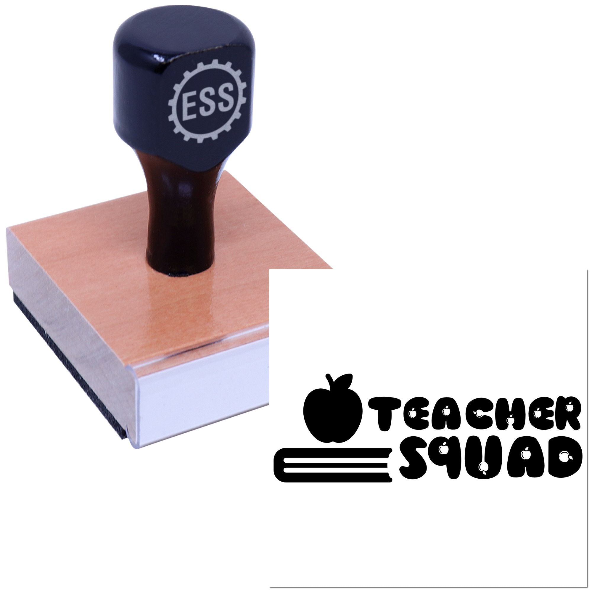 Bookish Apple Crew Paper Craft Rubber Stamp