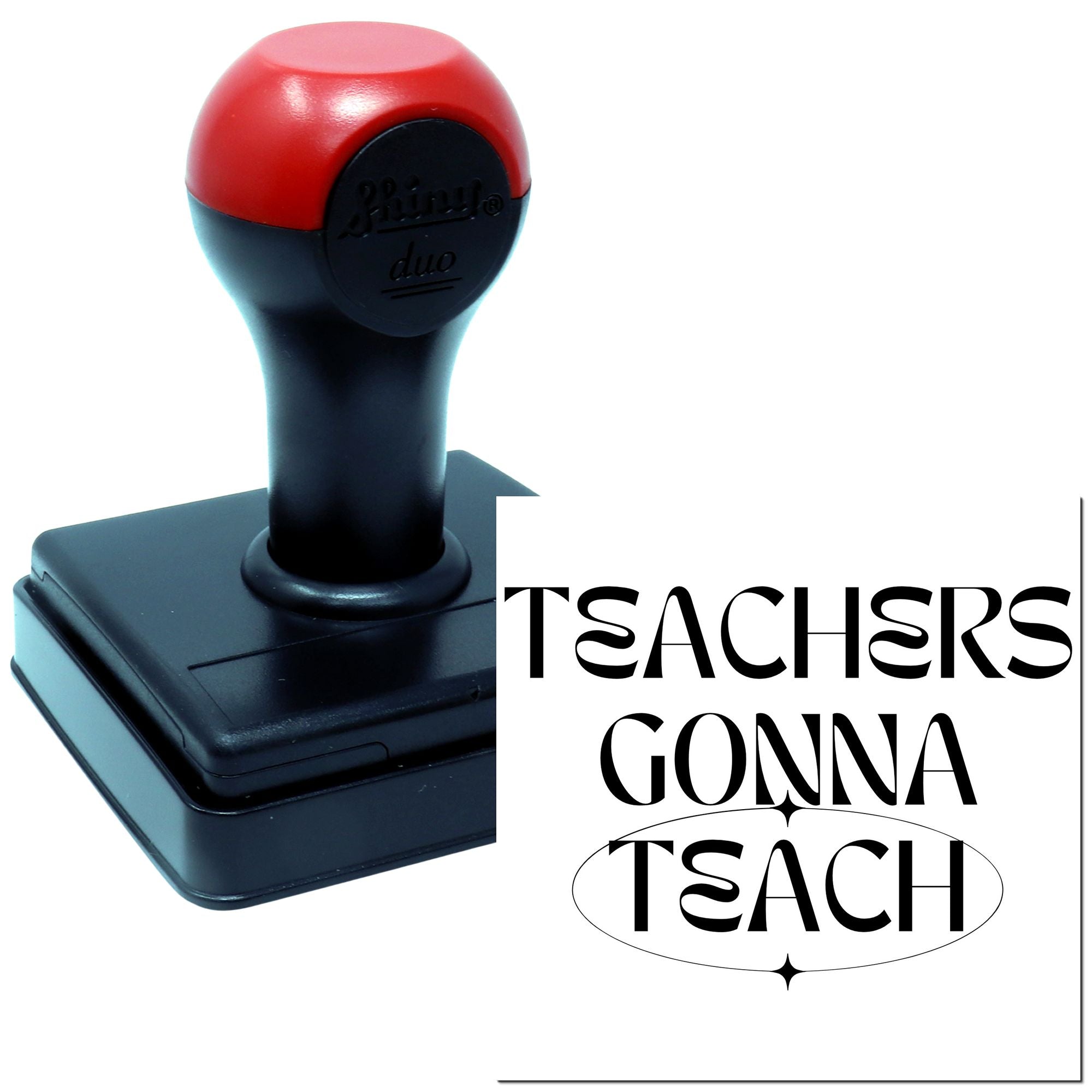 Duo Stylish Teachers Gonna Teach Poster Hand Stamp