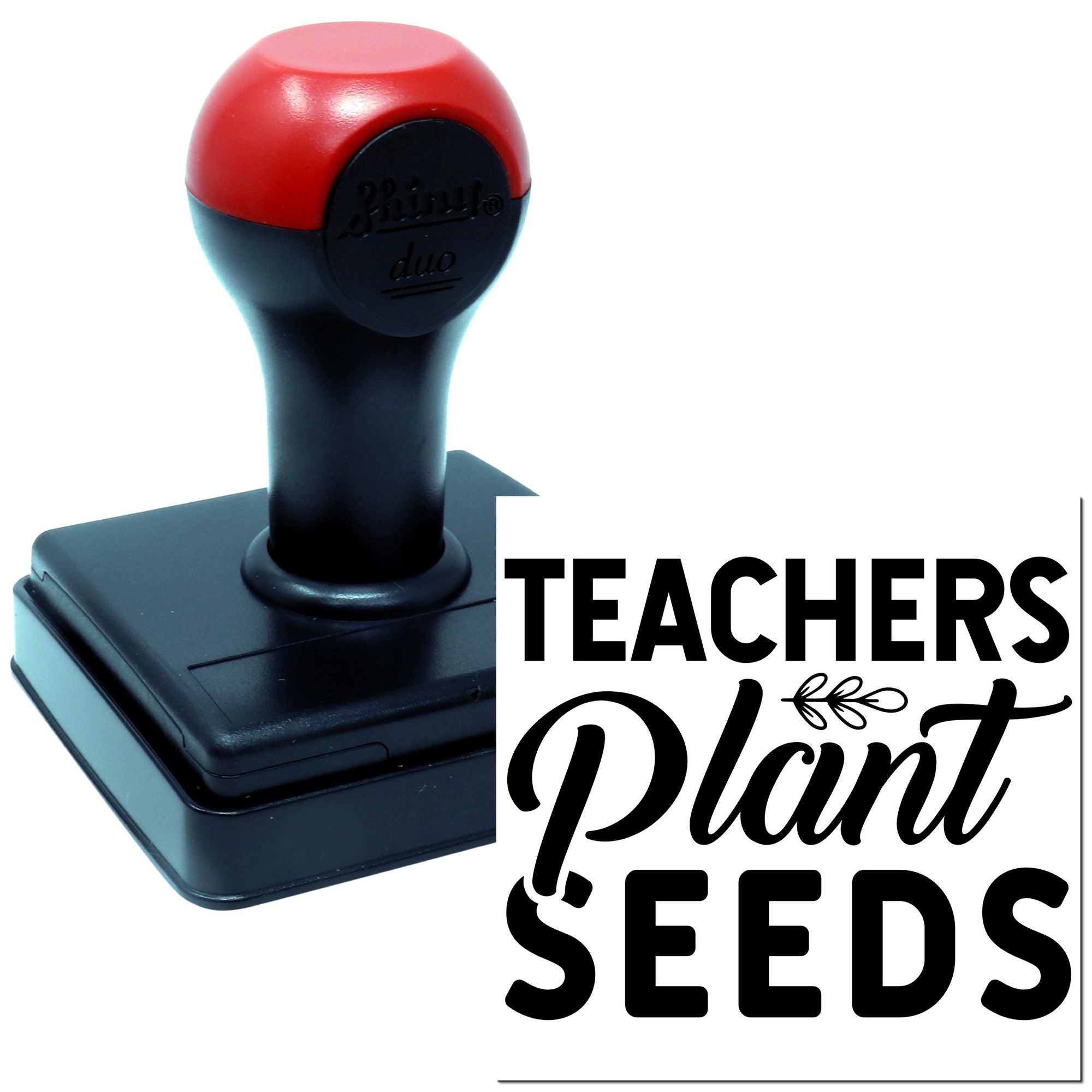 Duo Teachers Plant Seeds Grow Futures Hand Stamp
