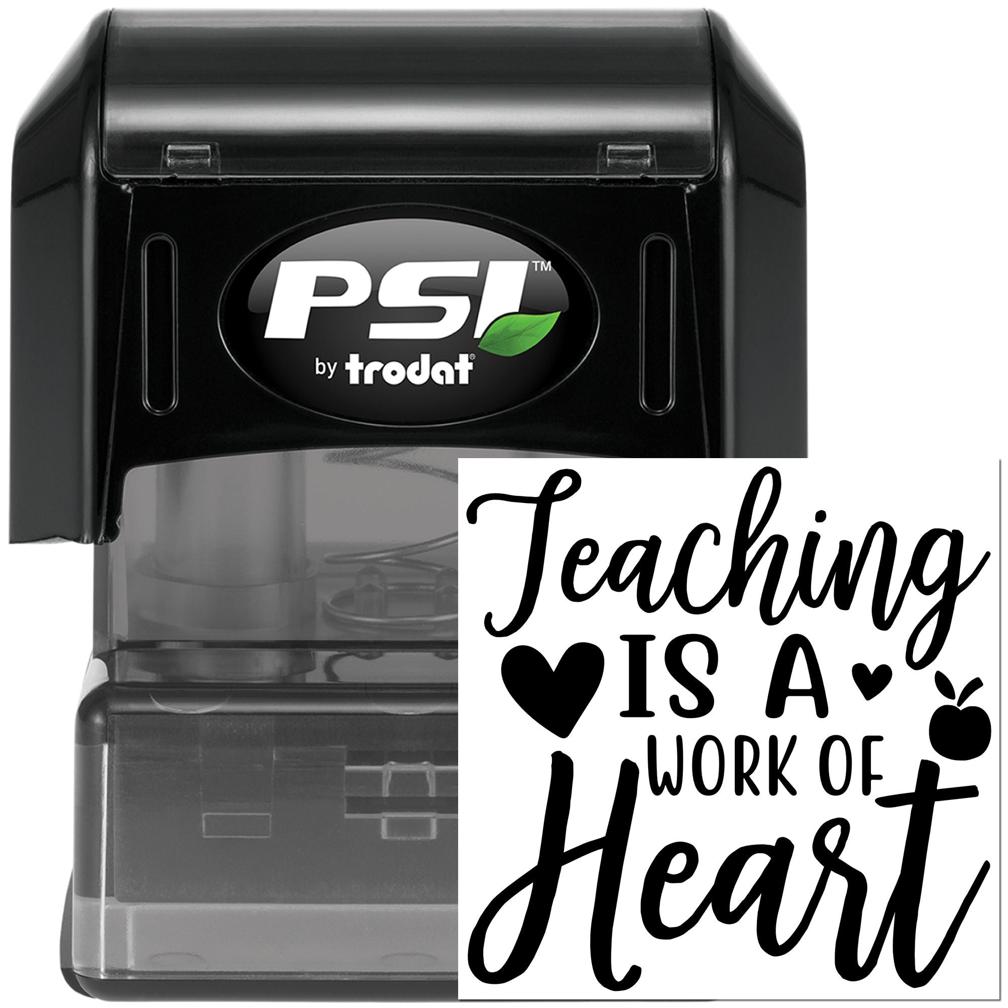 Pre-Inked Work Of Heart Paper Goods Stamp