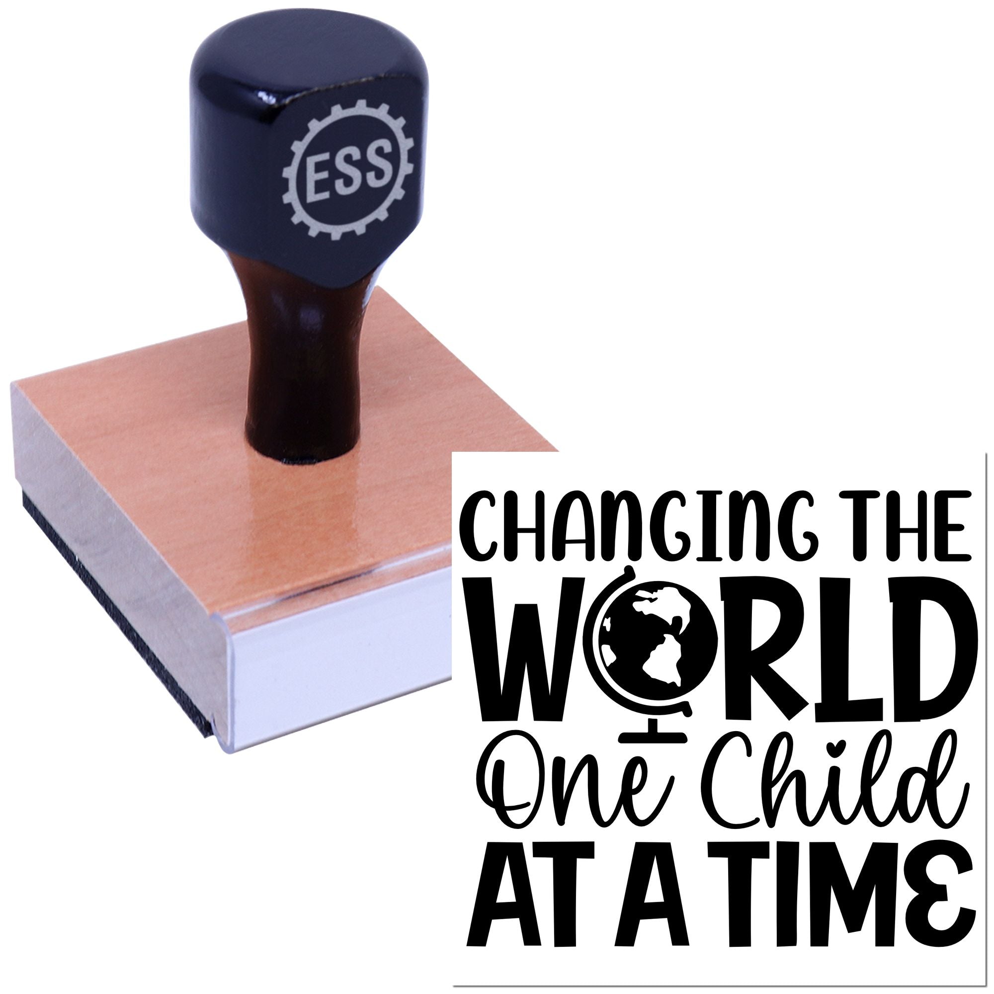 Global Child Impact Tag Rubber Stamp