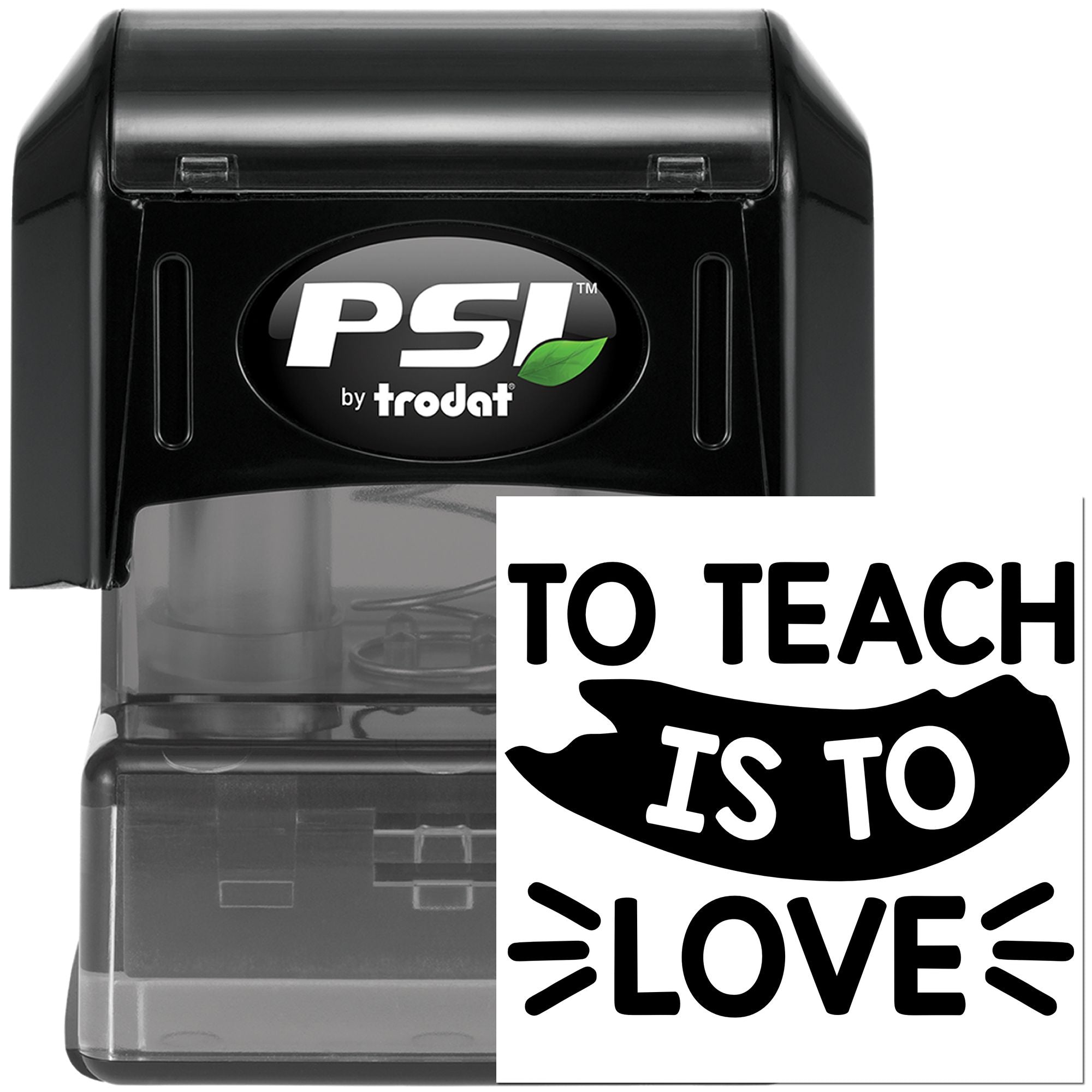Pre-Inked Teaching Is Love Card Stamp