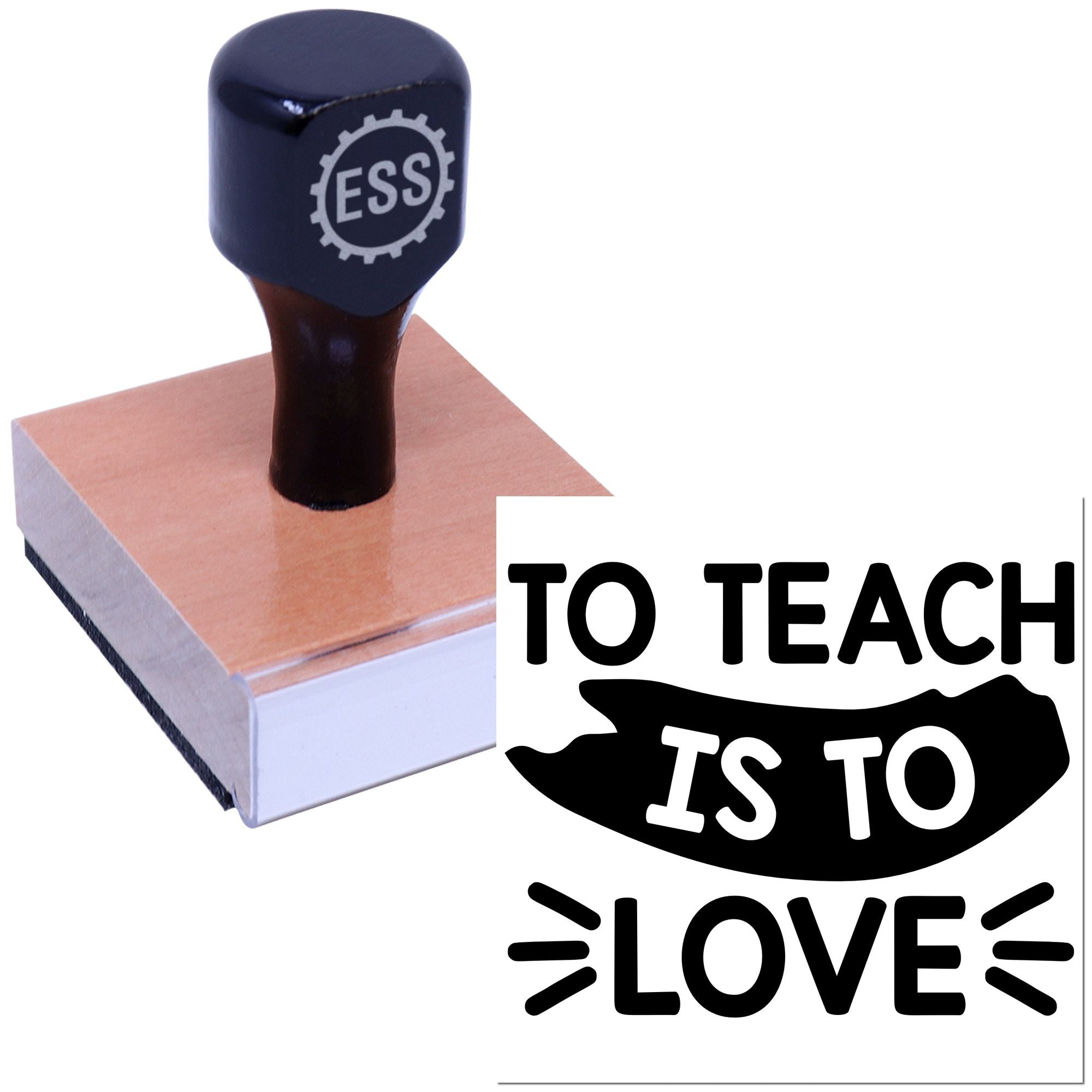 Educate With Love Handcraft Rubber Stamp