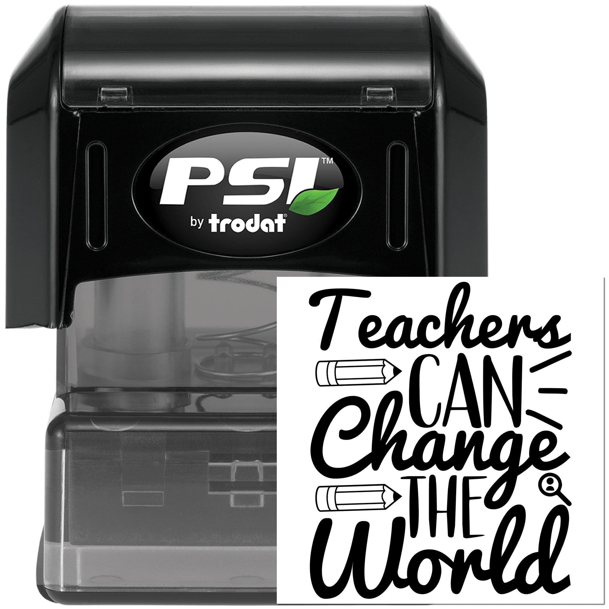 Pre-Inked Change The World Paper Goods Stamp