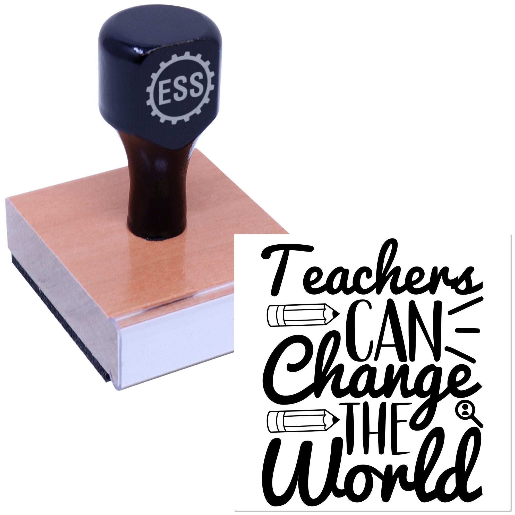 World Changing Teachers Mini Card Rubber Stamp