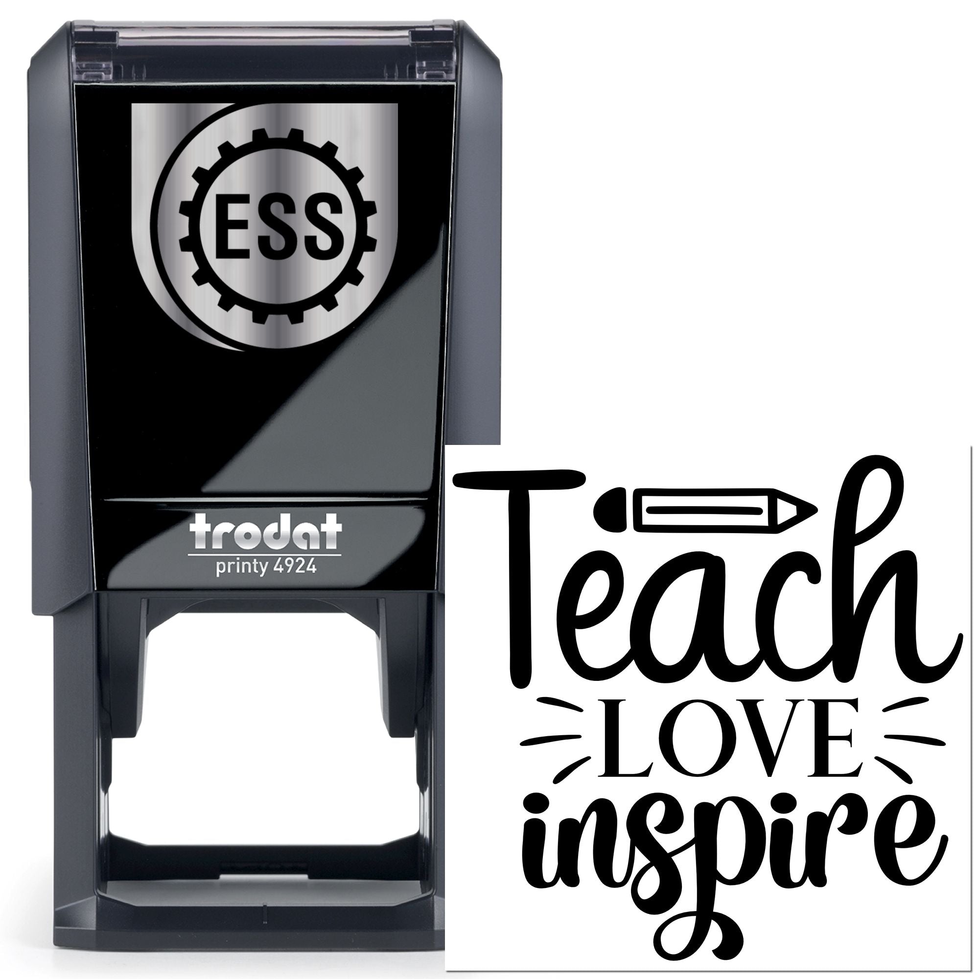 Self-Inking Teach Inspire Mini Card Stamp