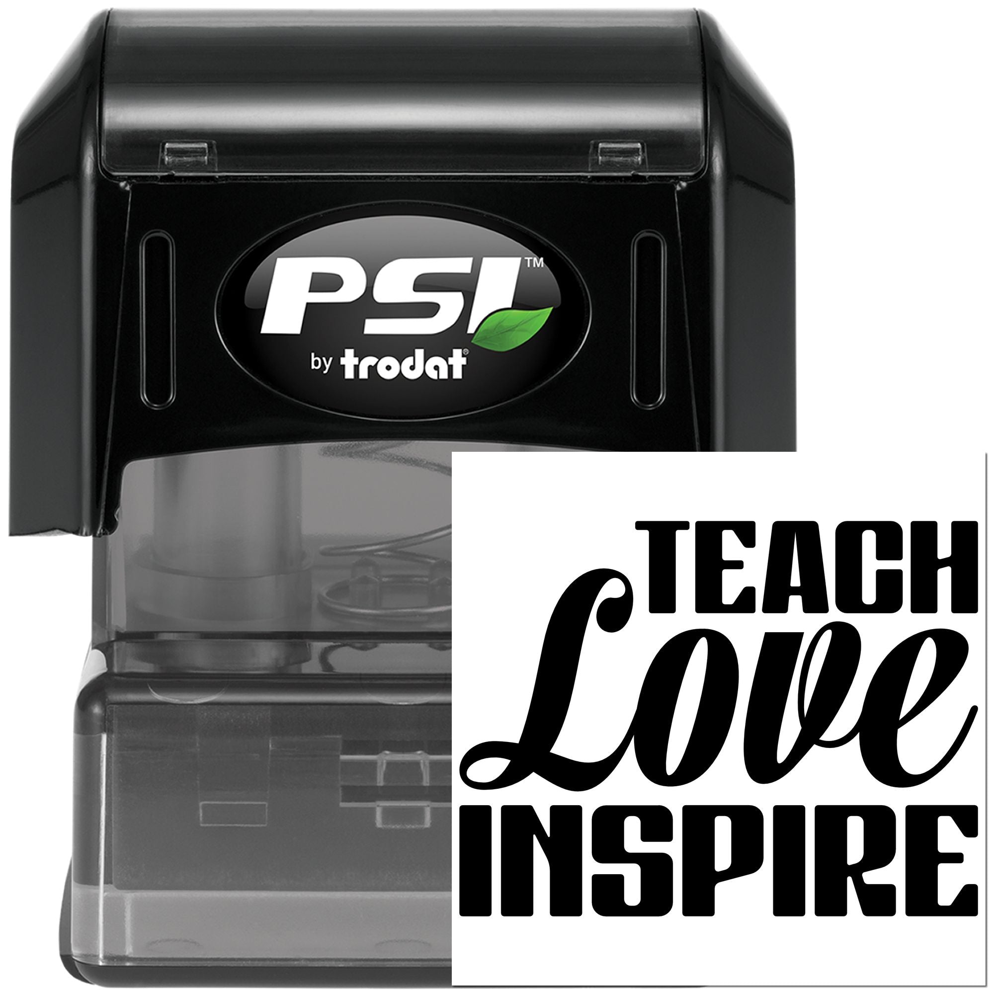 Pre-Inked Teach Love Inspire Mini Card Stamp