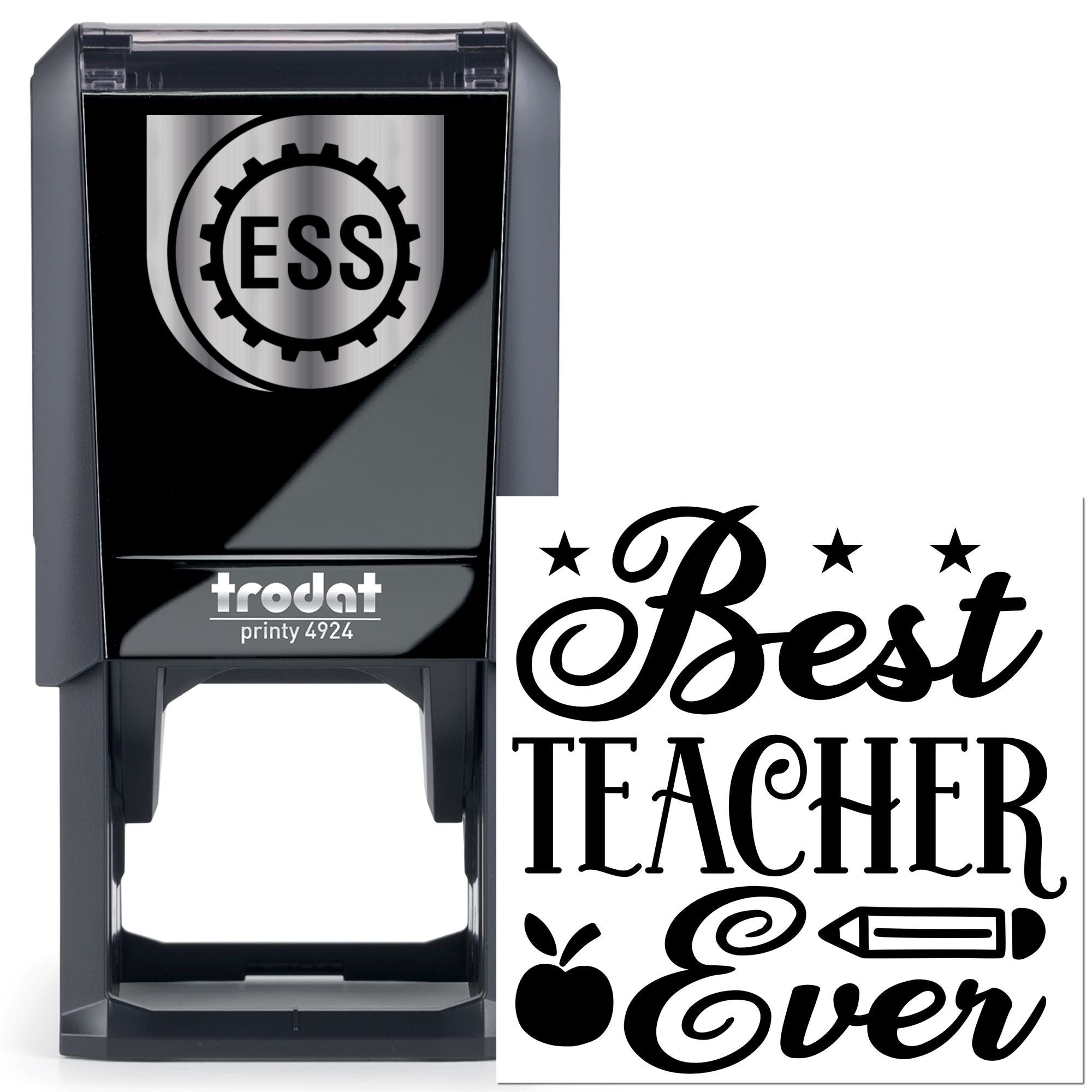 Self-Inking Best Teacher Scrapbook Stamp