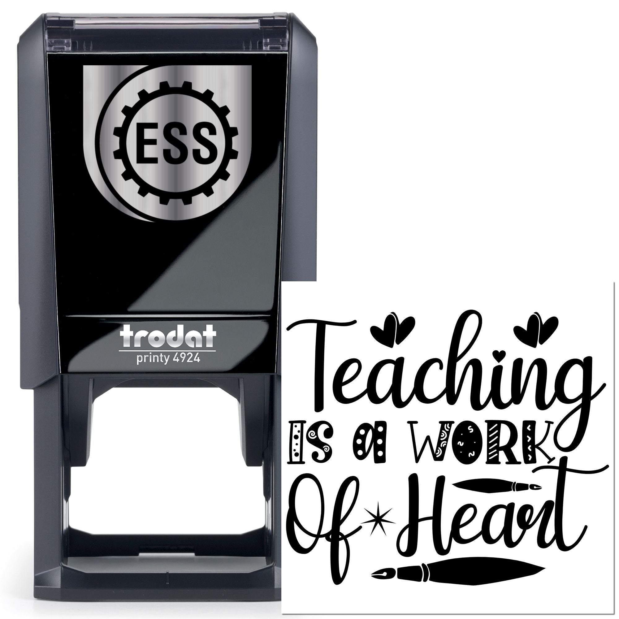 Self-Inking Heart Work Crafting Stamp