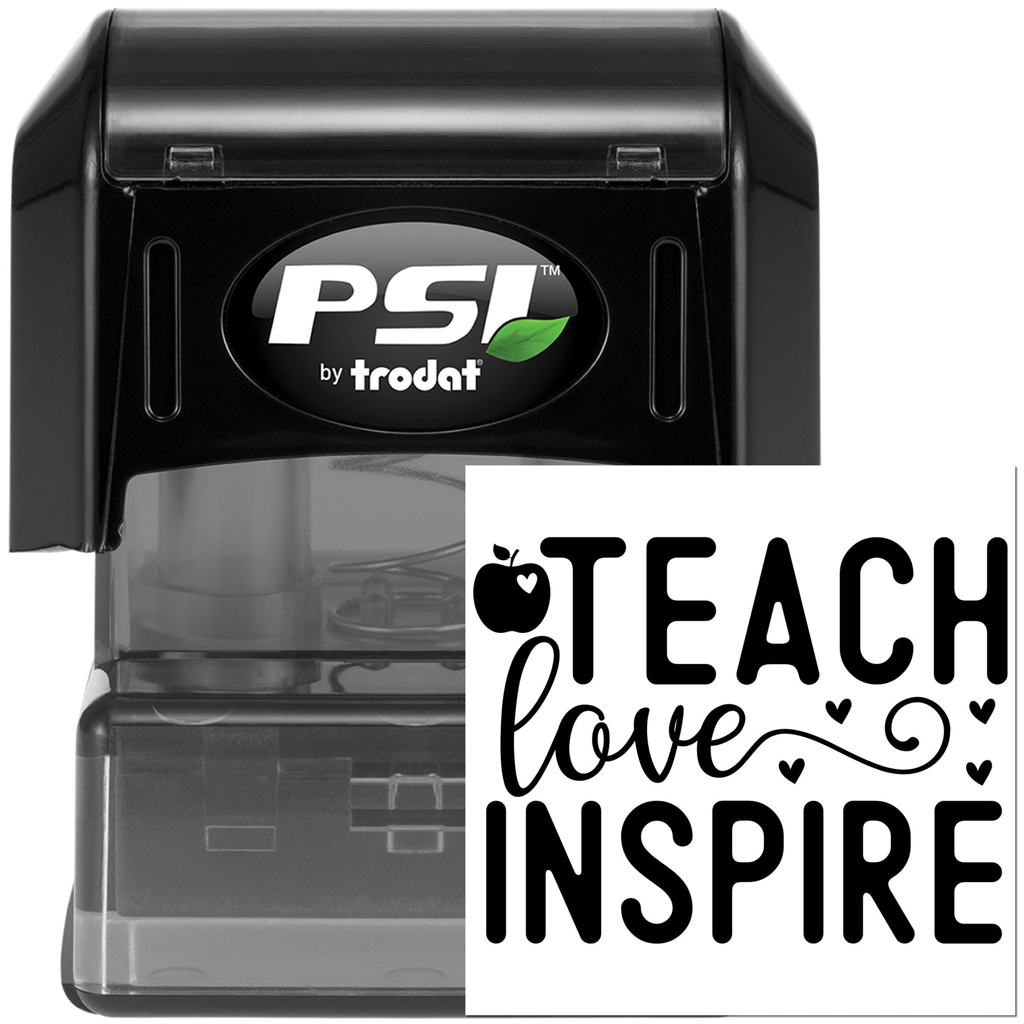 Pre-Inked Teach Love Inspire Handcraft Stamp