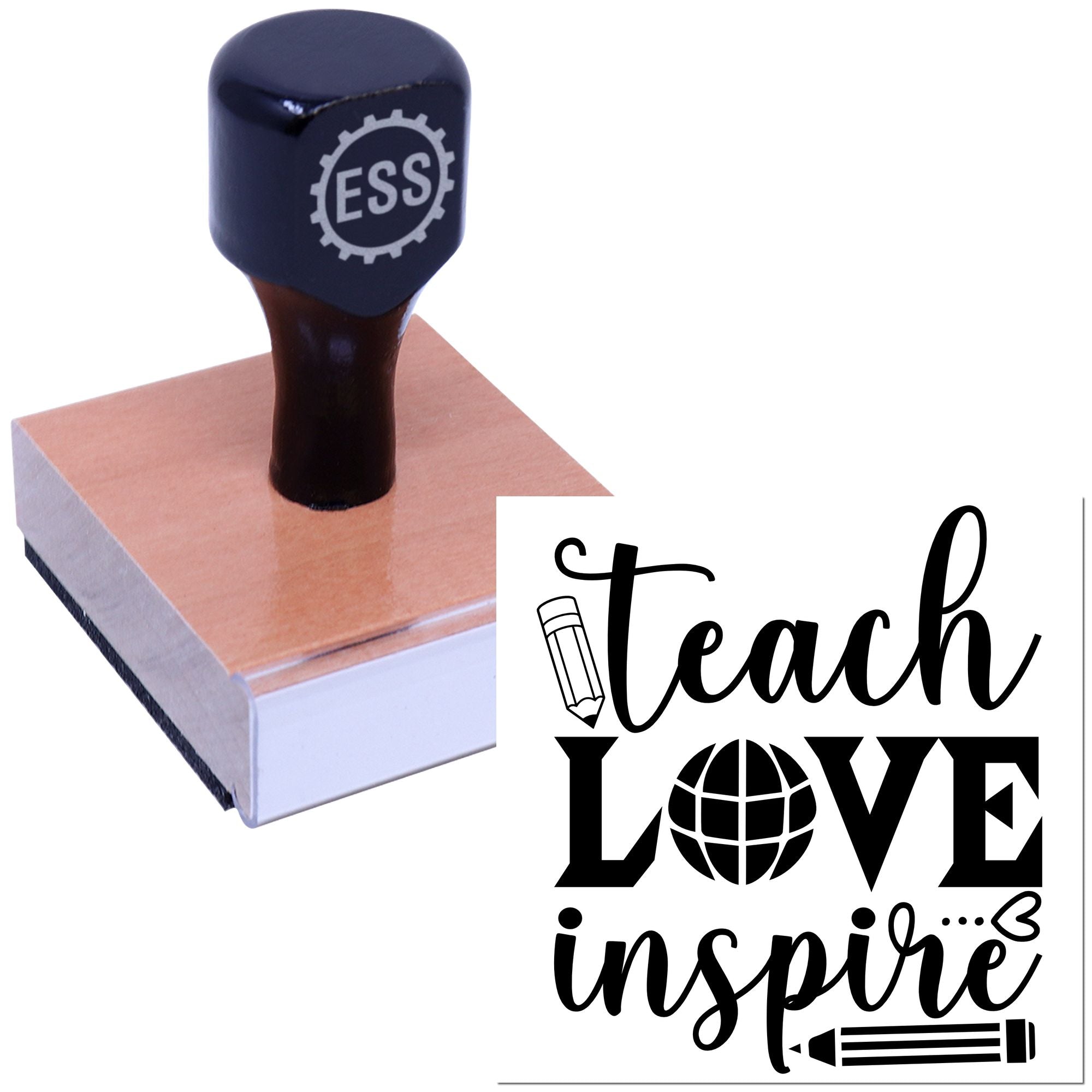 Global Learning Inspiration Journaling Rubber Stamp