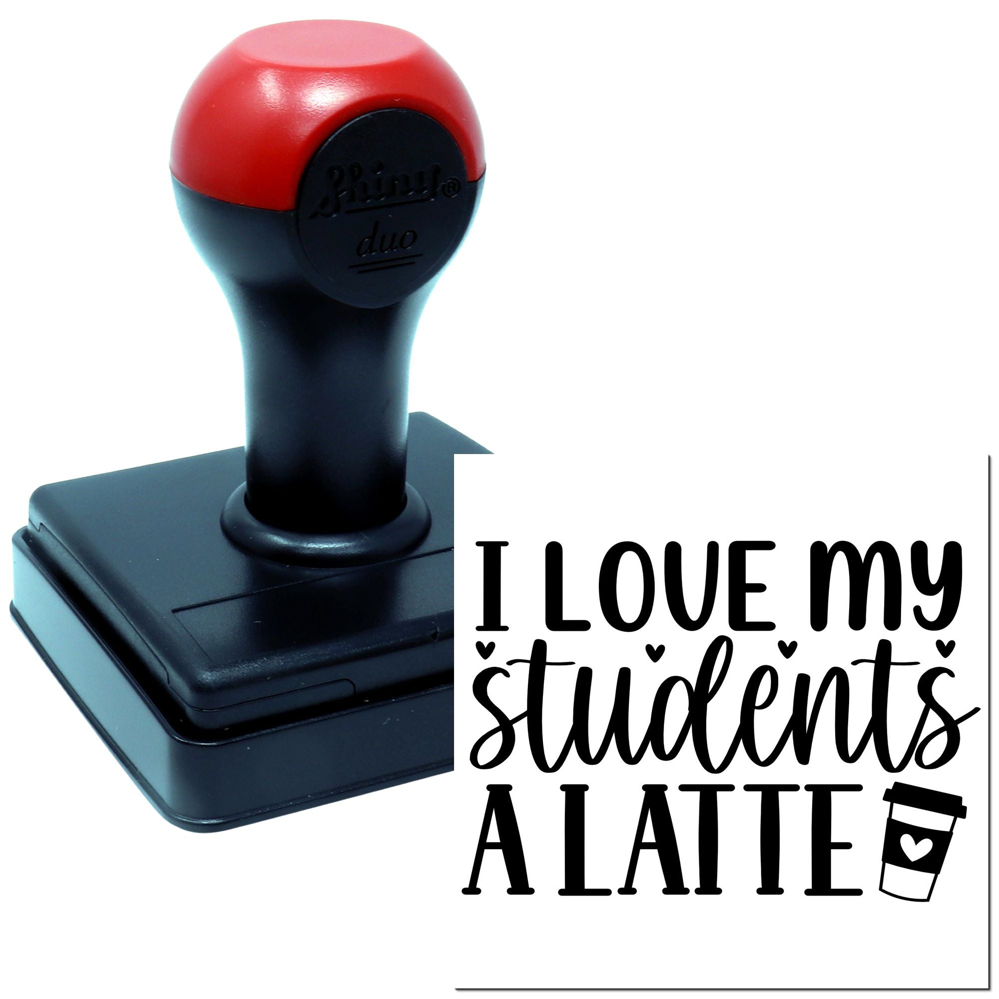 Duo Teachers Love Students A Latte Hand Stamp