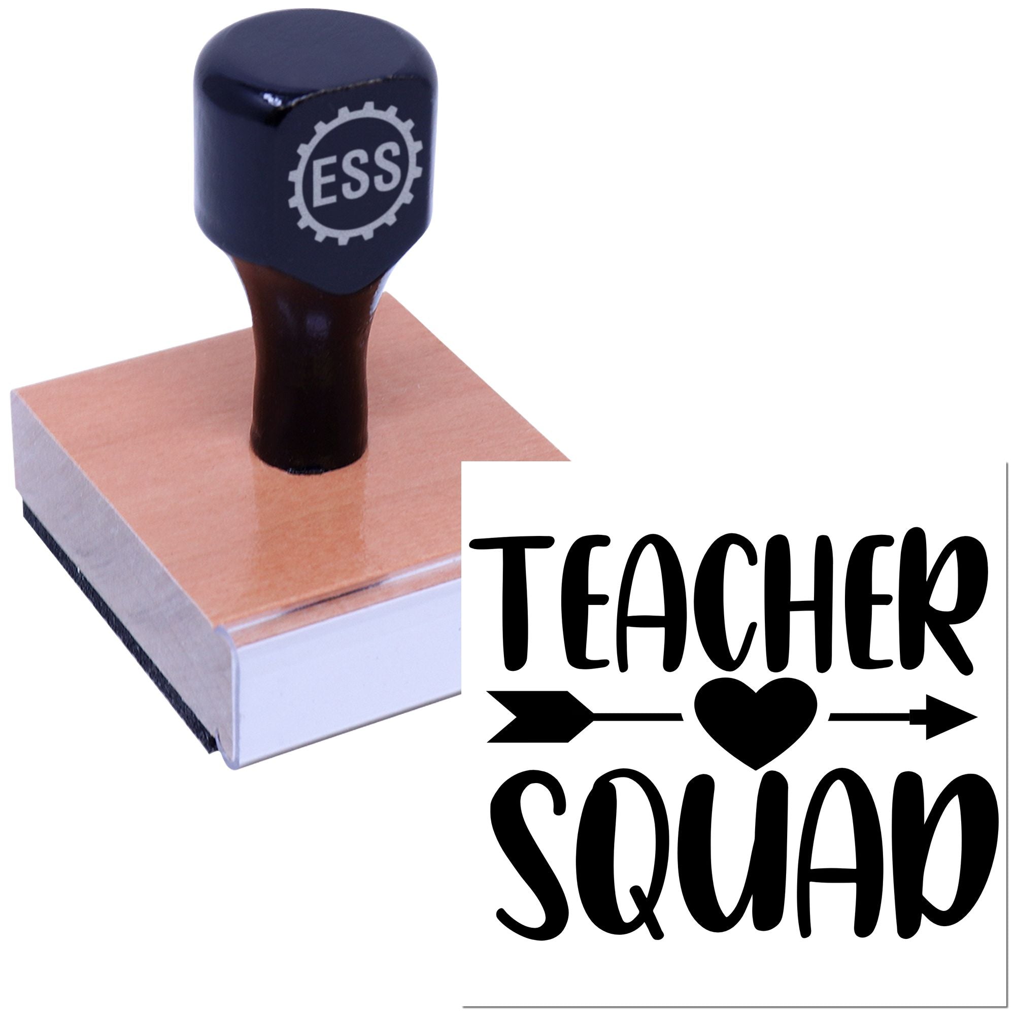 Educator Love Squad Party Favor Rubber Stamp