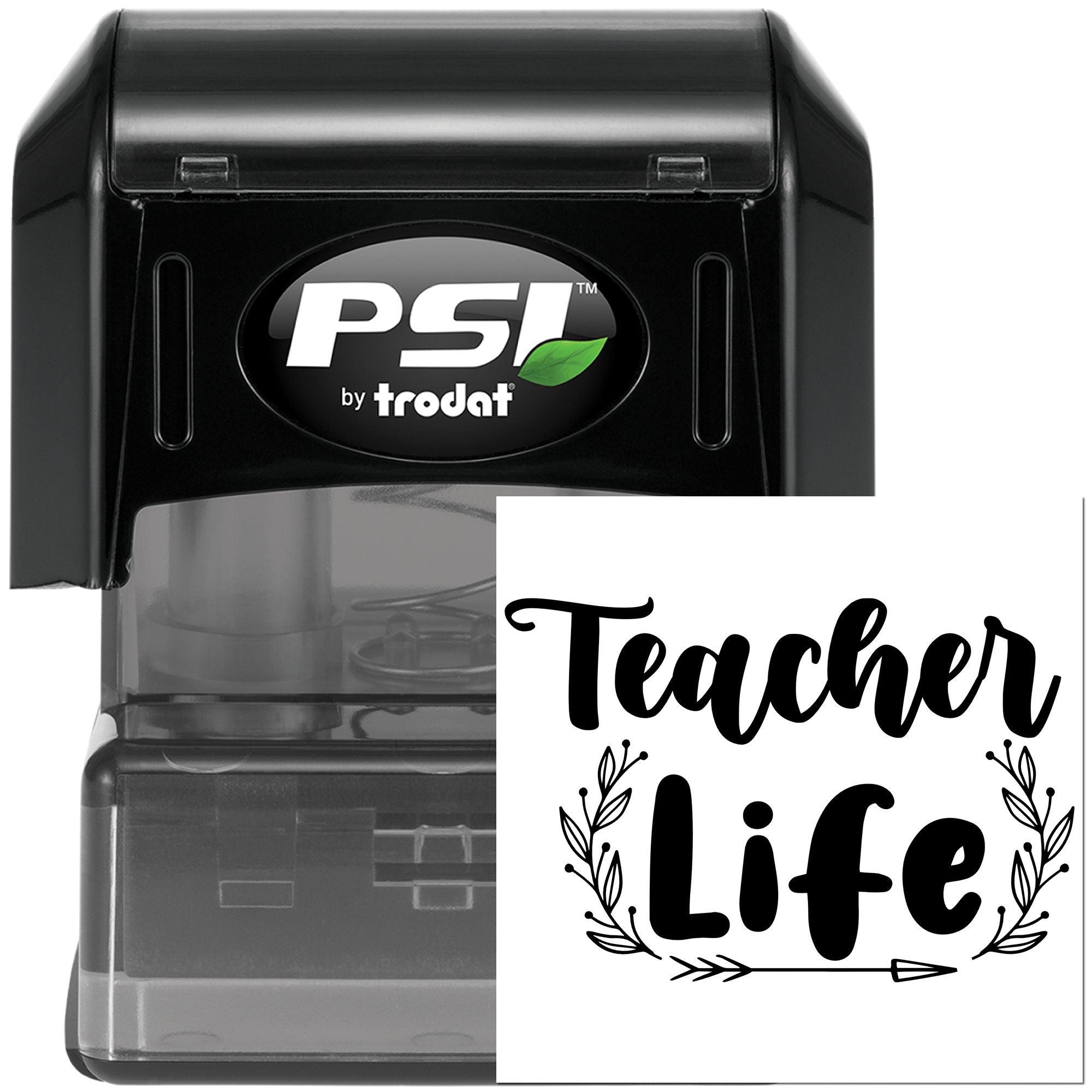 Pre-Inked Teacher Life Poster Favor Tag Stamp