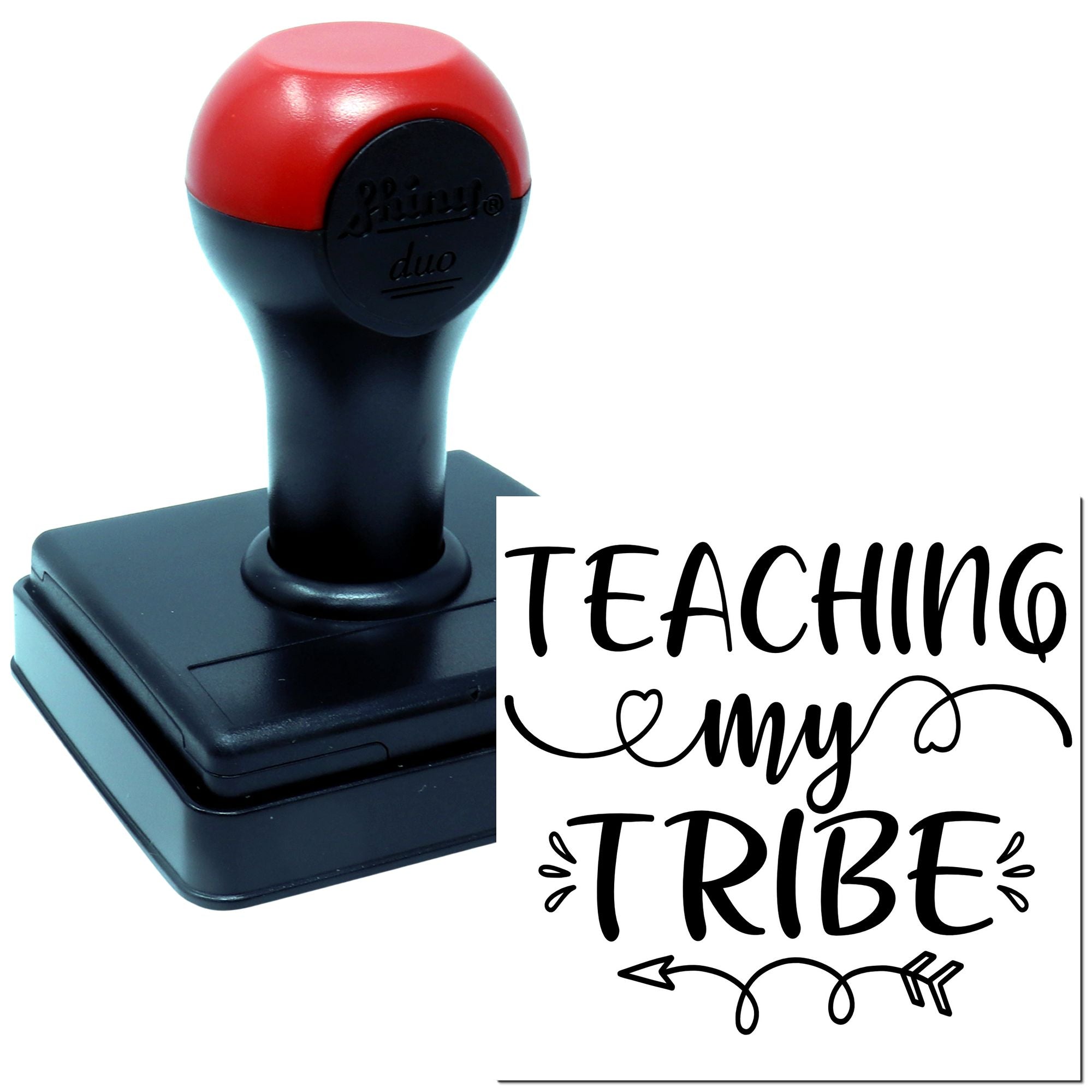 Duo Whimsical Teaching My Tribe Print Hand Stamp