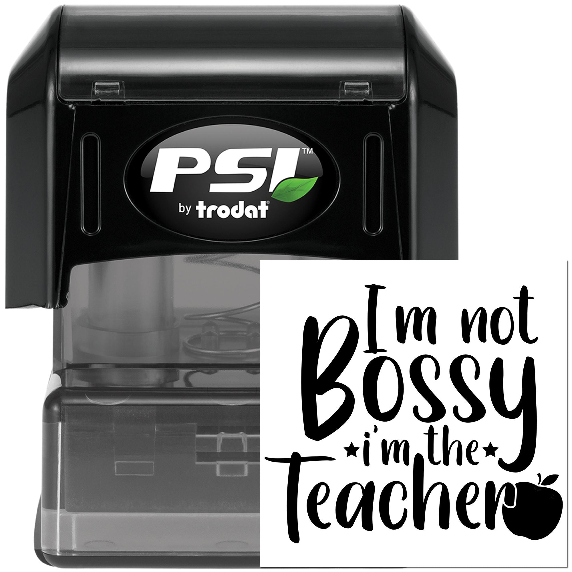Pre-Inked Not Bossy Teacher Scrapbooking Stamp
