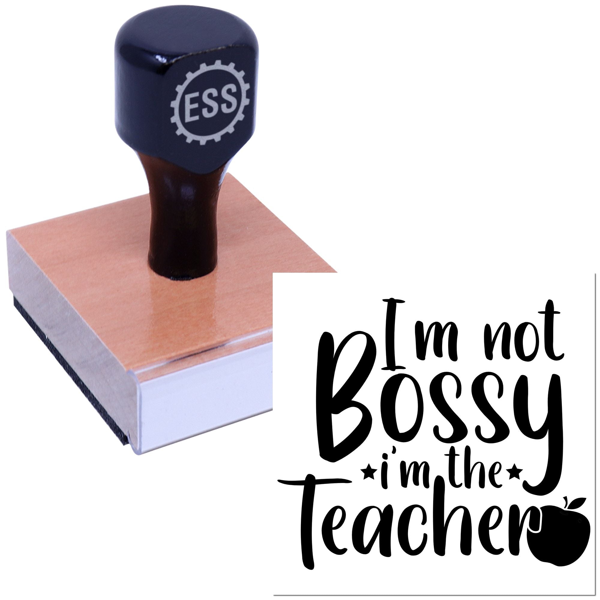 Confident Teacher Slogan Card Making Rubber Stamp