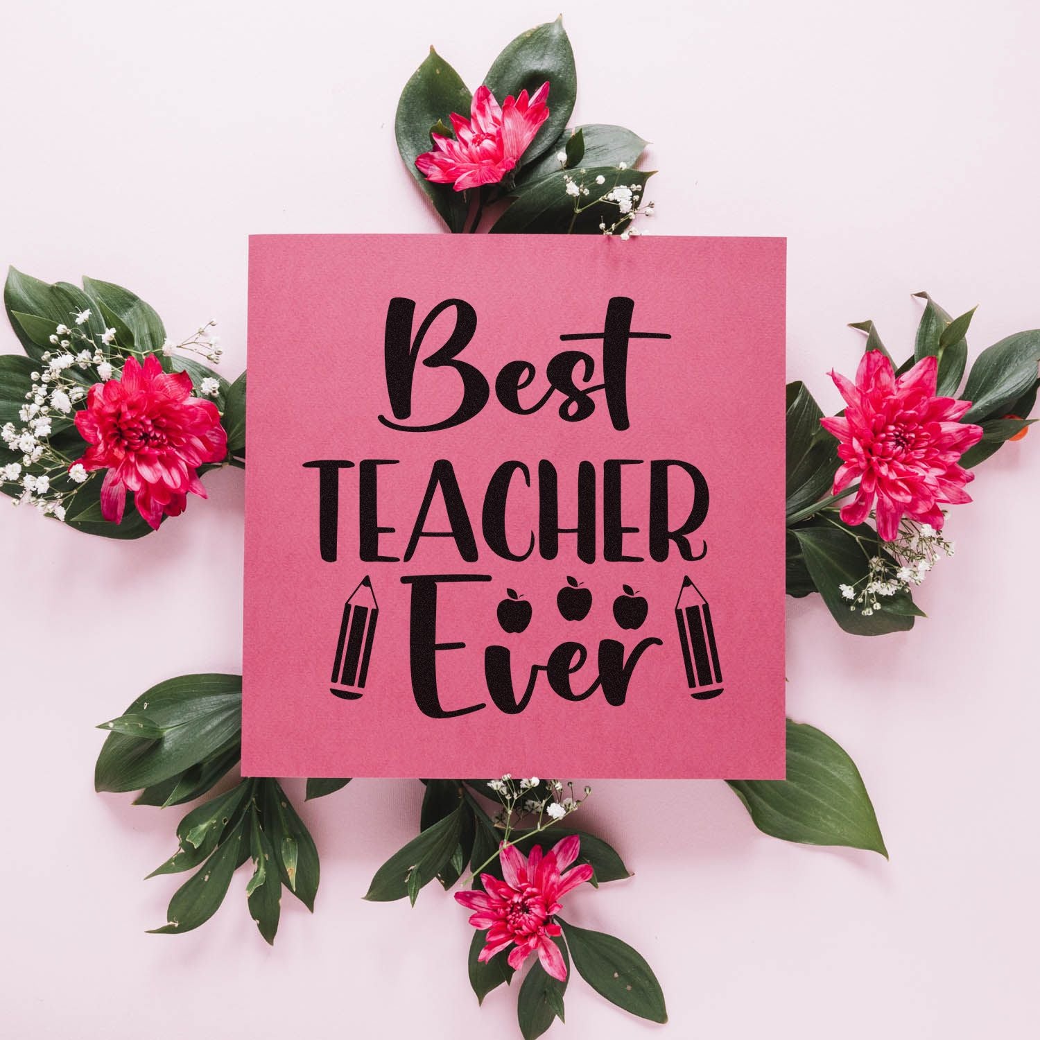 Duo Hand-Lettered Teacher Appreciation Gift Print Hand Stamp