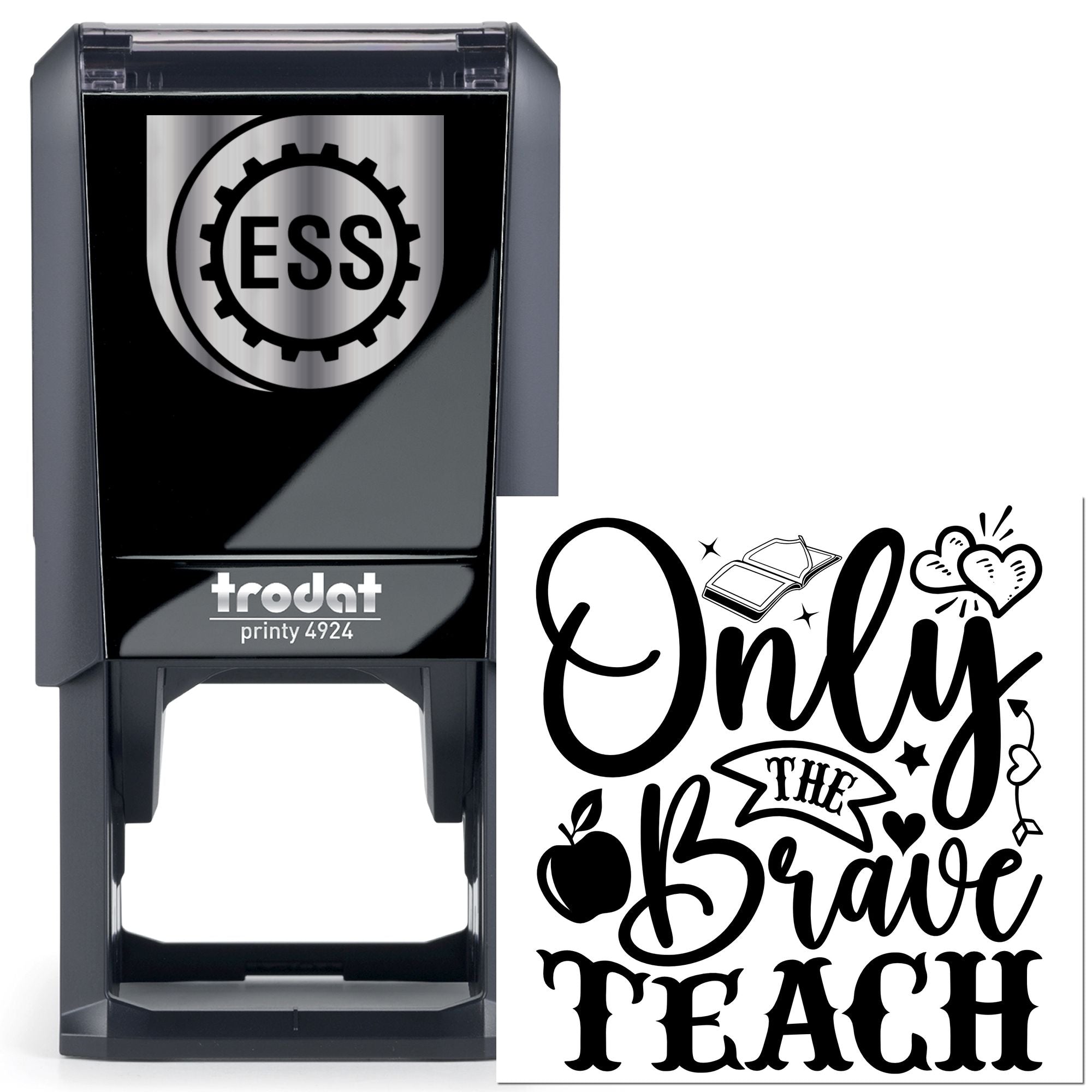 Self-Inking Brave Teacher Papercraft Stamp