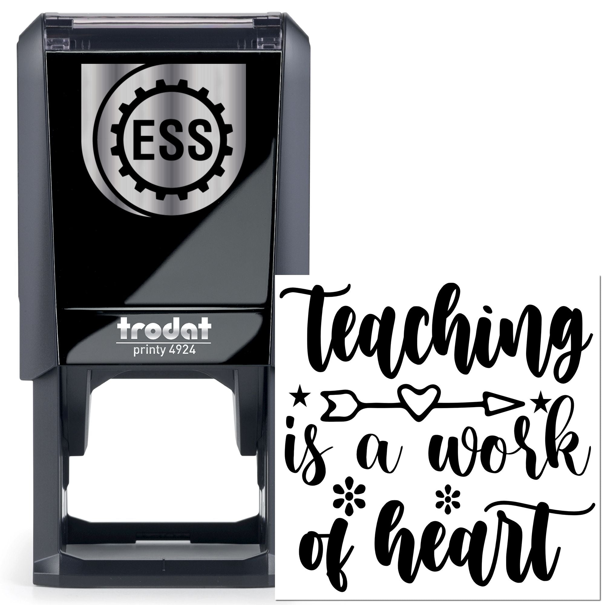 Self-Inking Heart Work Paper Craft Stamp