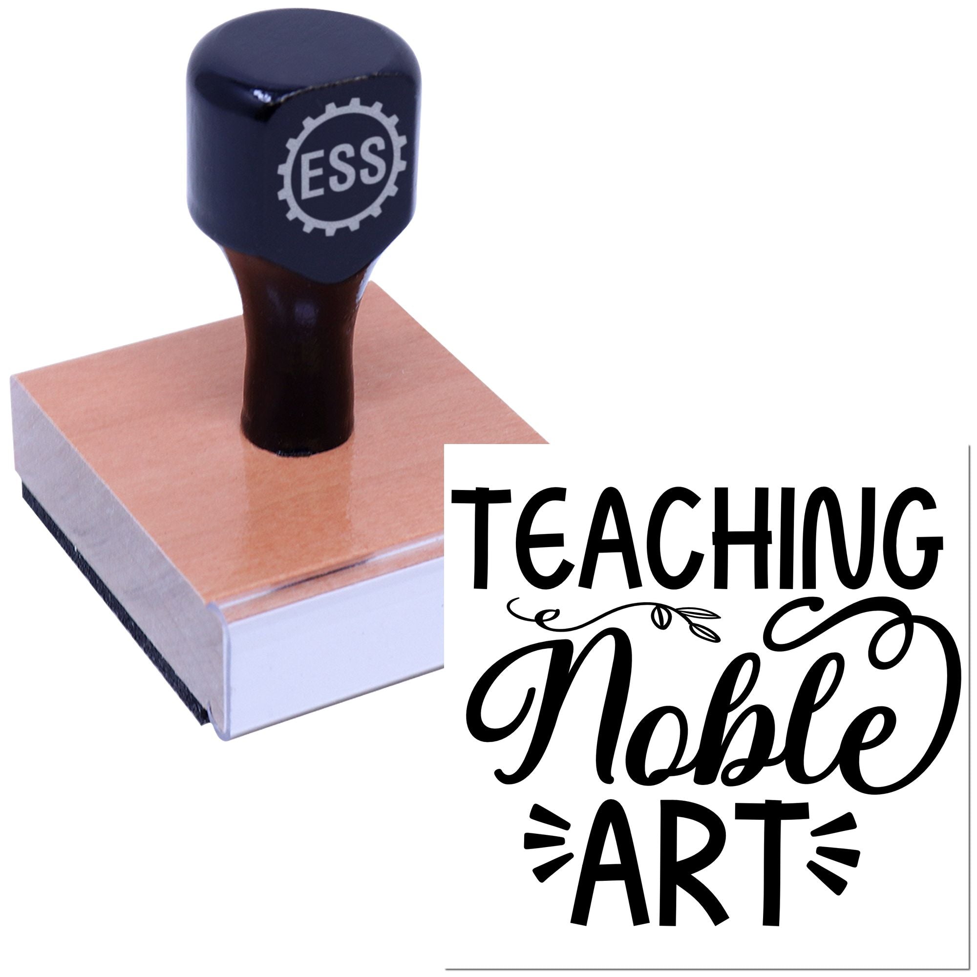 Elevated Teaching Art Tag Rubber Stamp