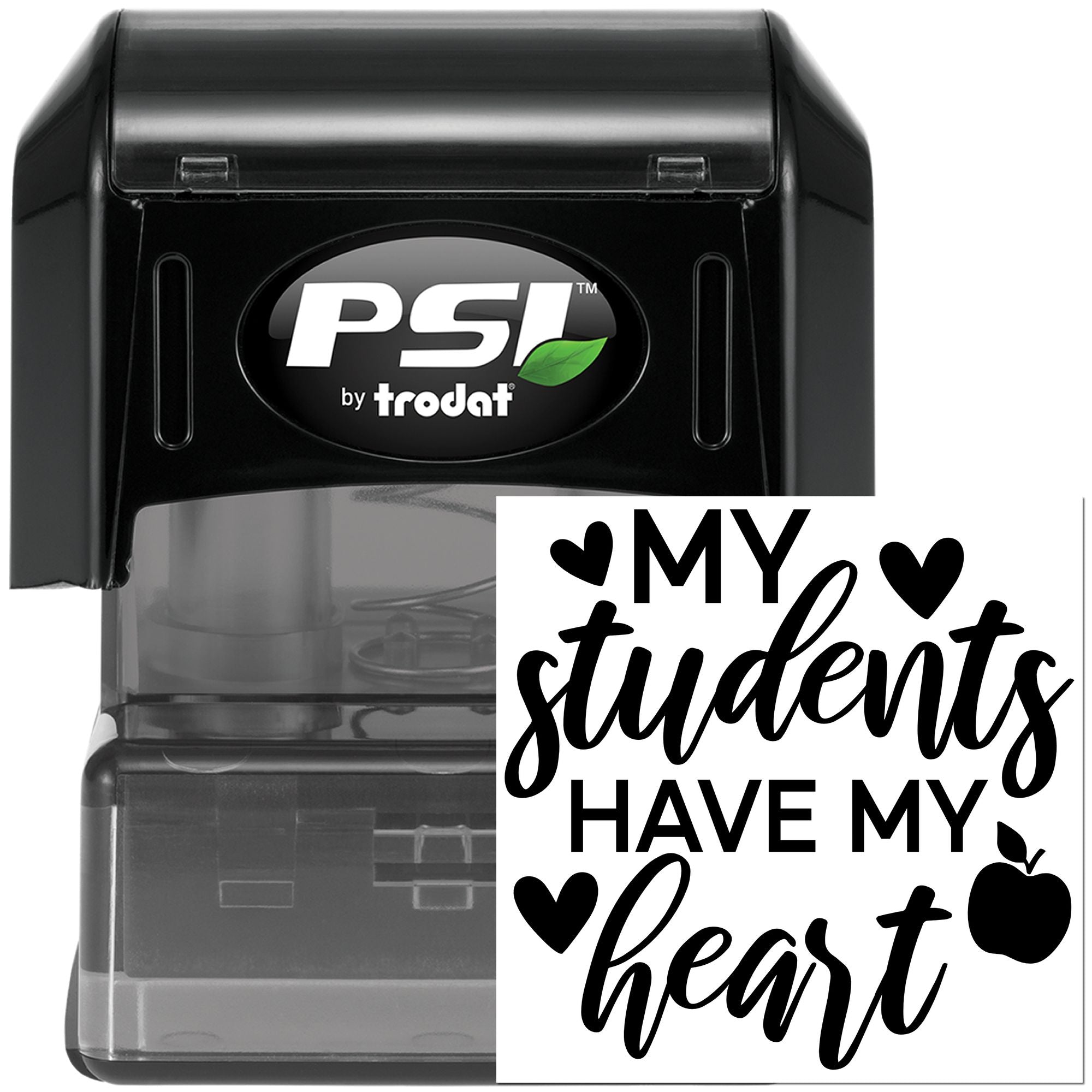 Pre-Inked Students Have Heart Mini Card Stamp