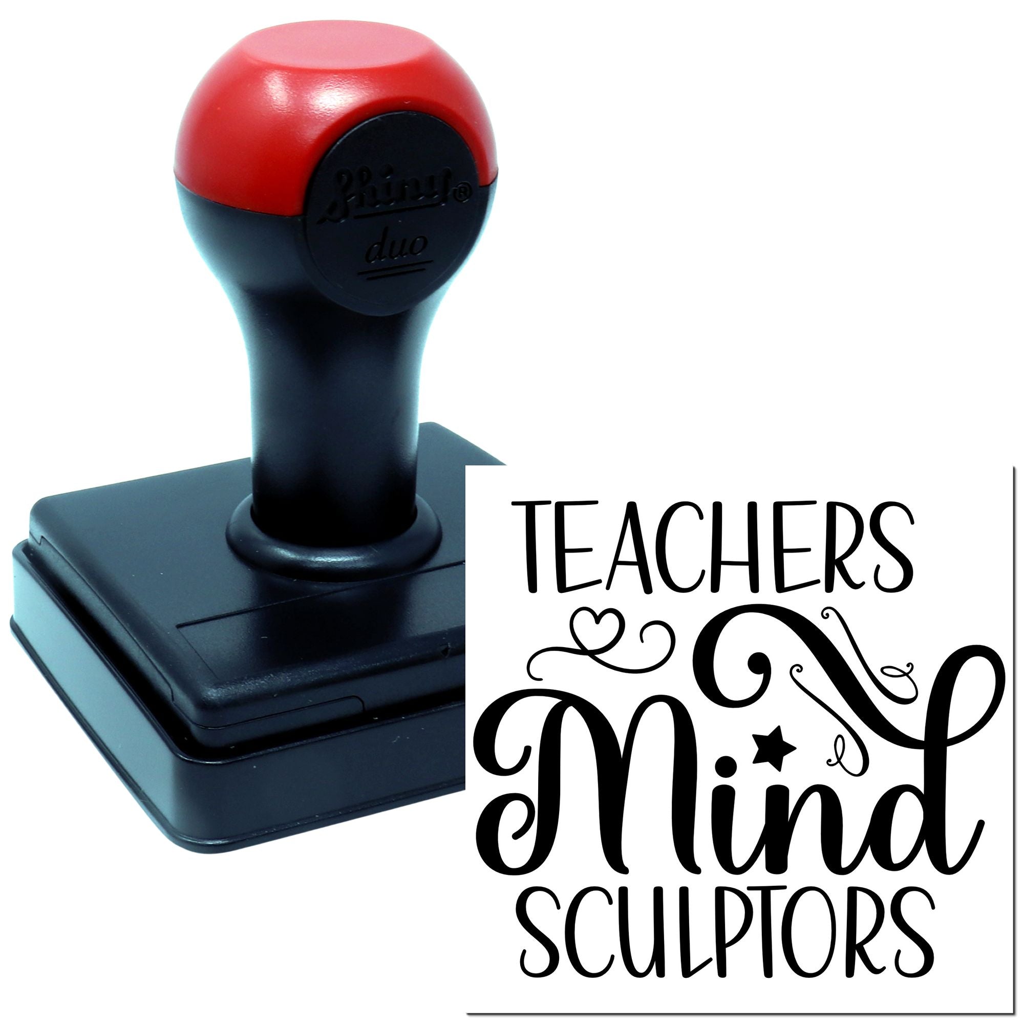 Duo Teachers Are Creative Mind Sculptors Hand Stamp