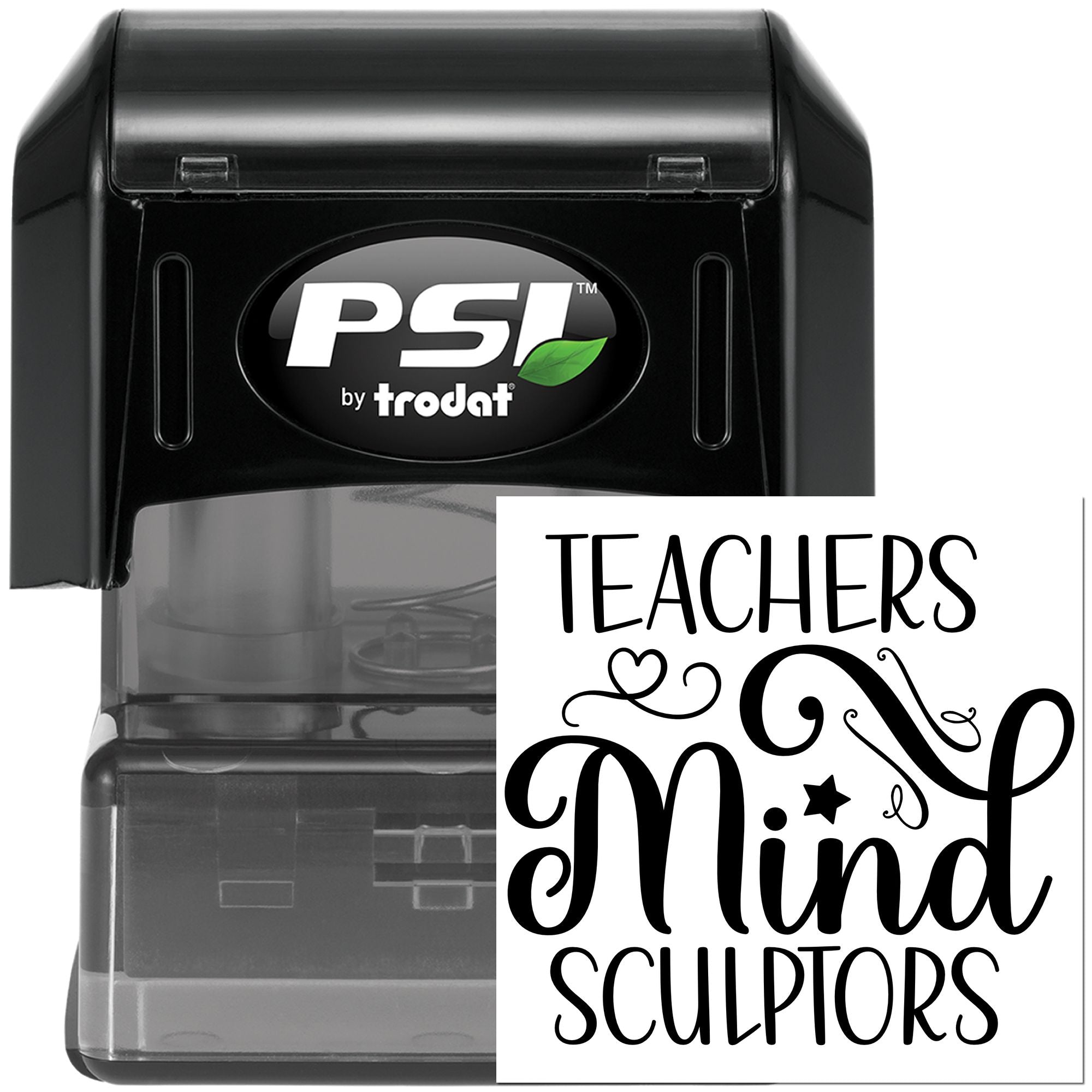 Pre-Inked Teachers Mind Sculptors Postcard Stamp