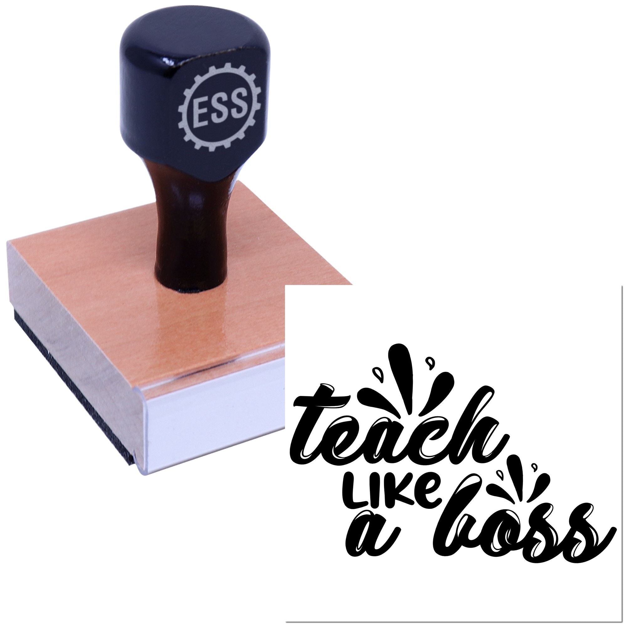 Bold Teaching Mantra Card Rubber Stamp