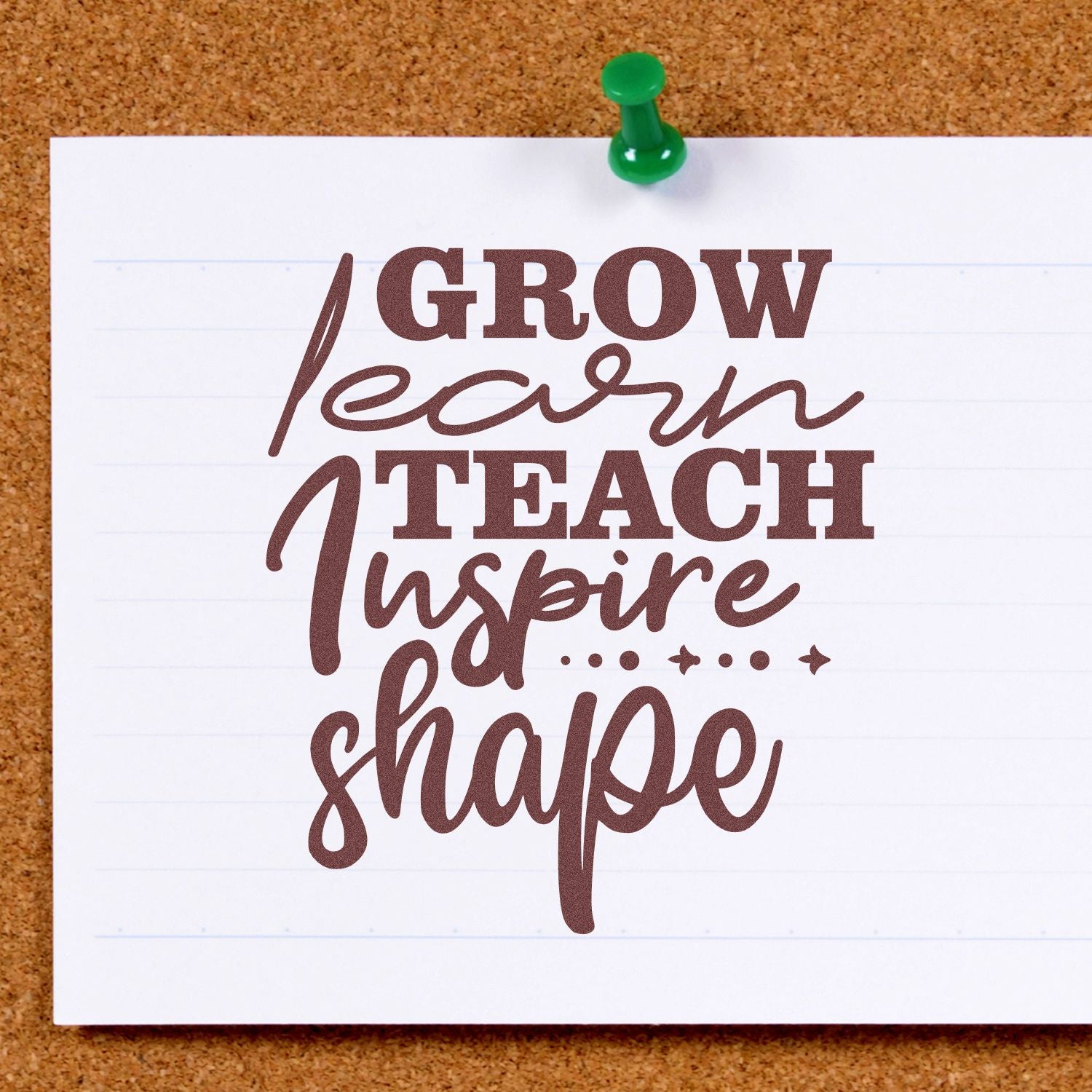 Self-Inking Inspirational Typography Card Making Stamp