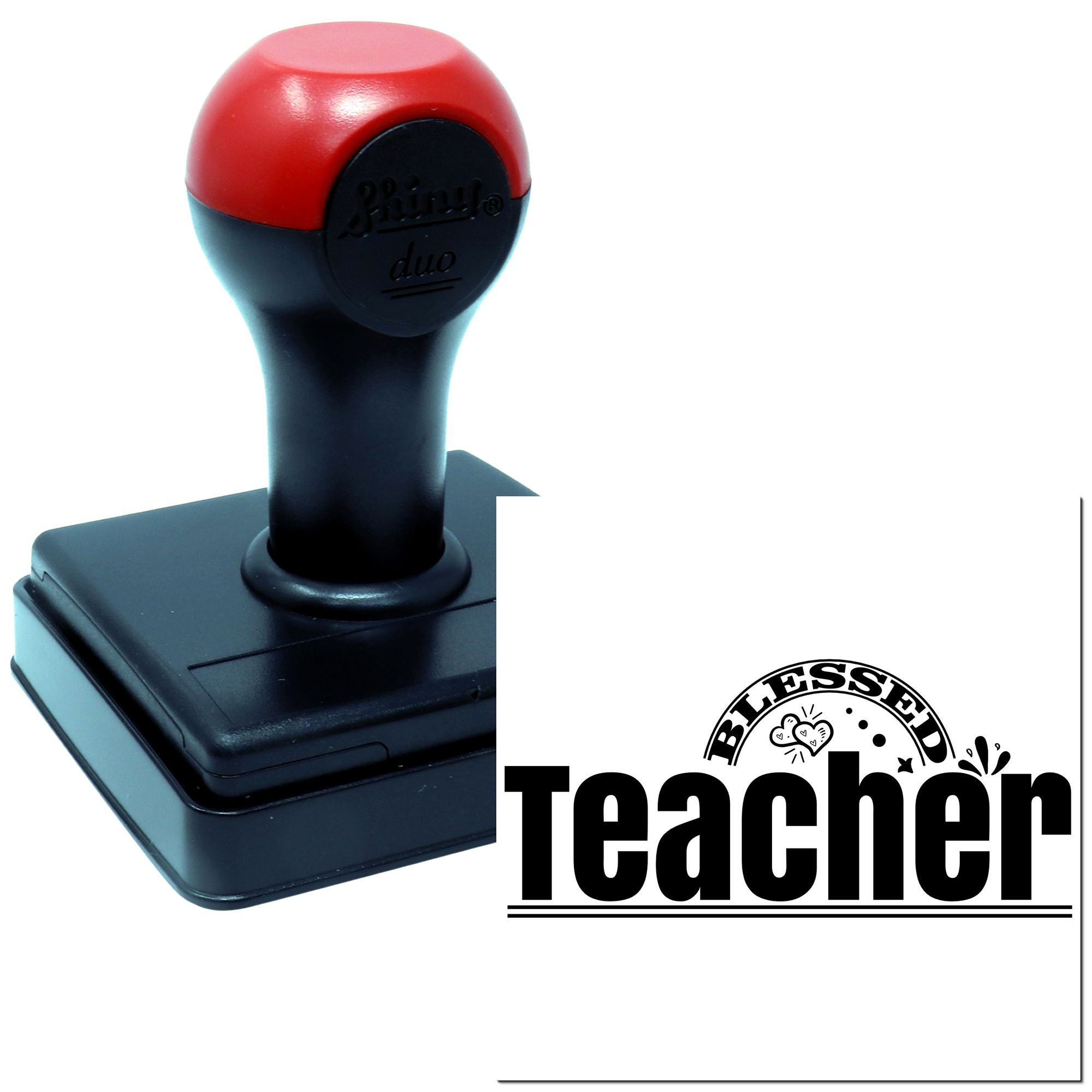 Duo Blessed Teacher Inspiring Young Minds Hand Stamp