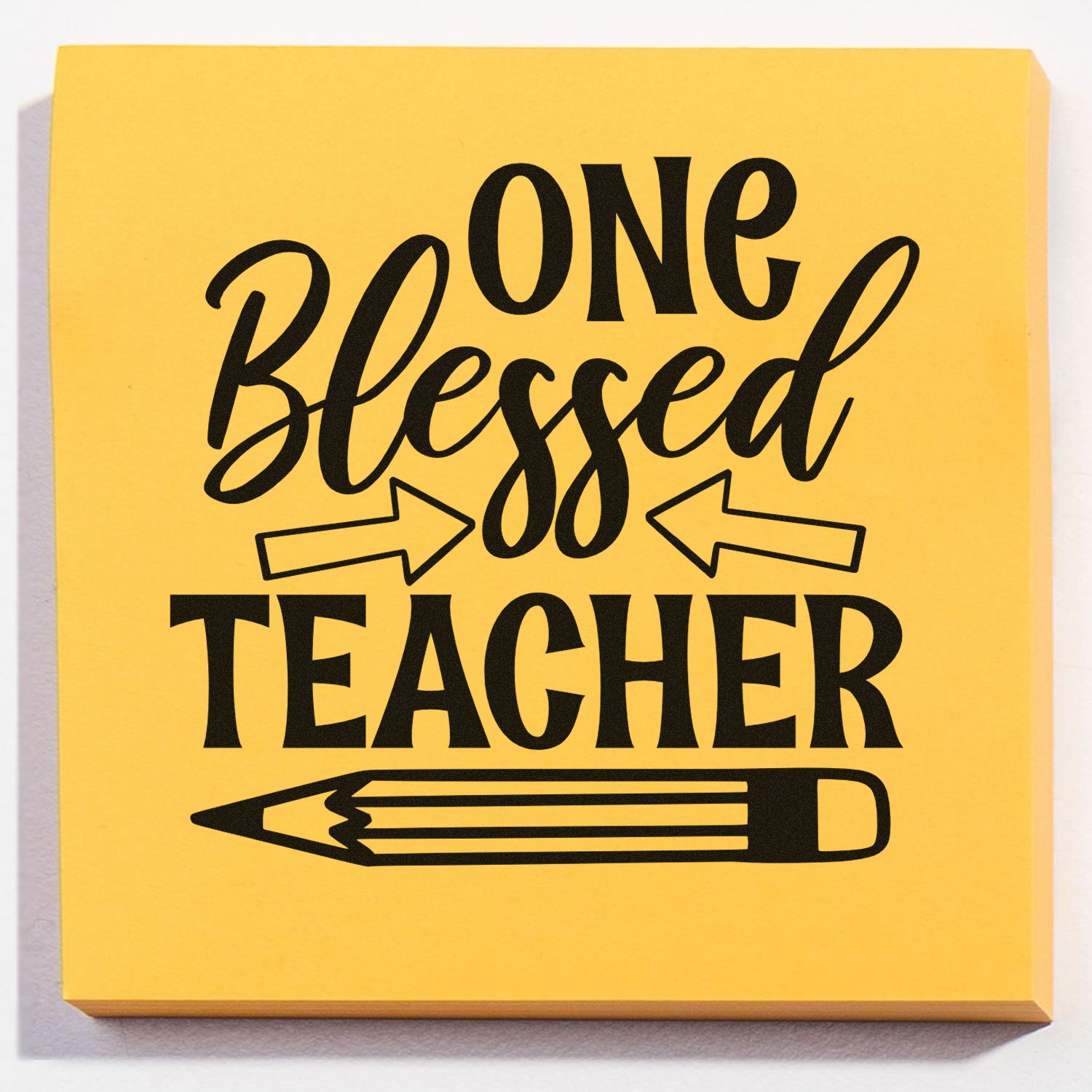 Blessed Teacher Sign Papercraft Rubber Stamp