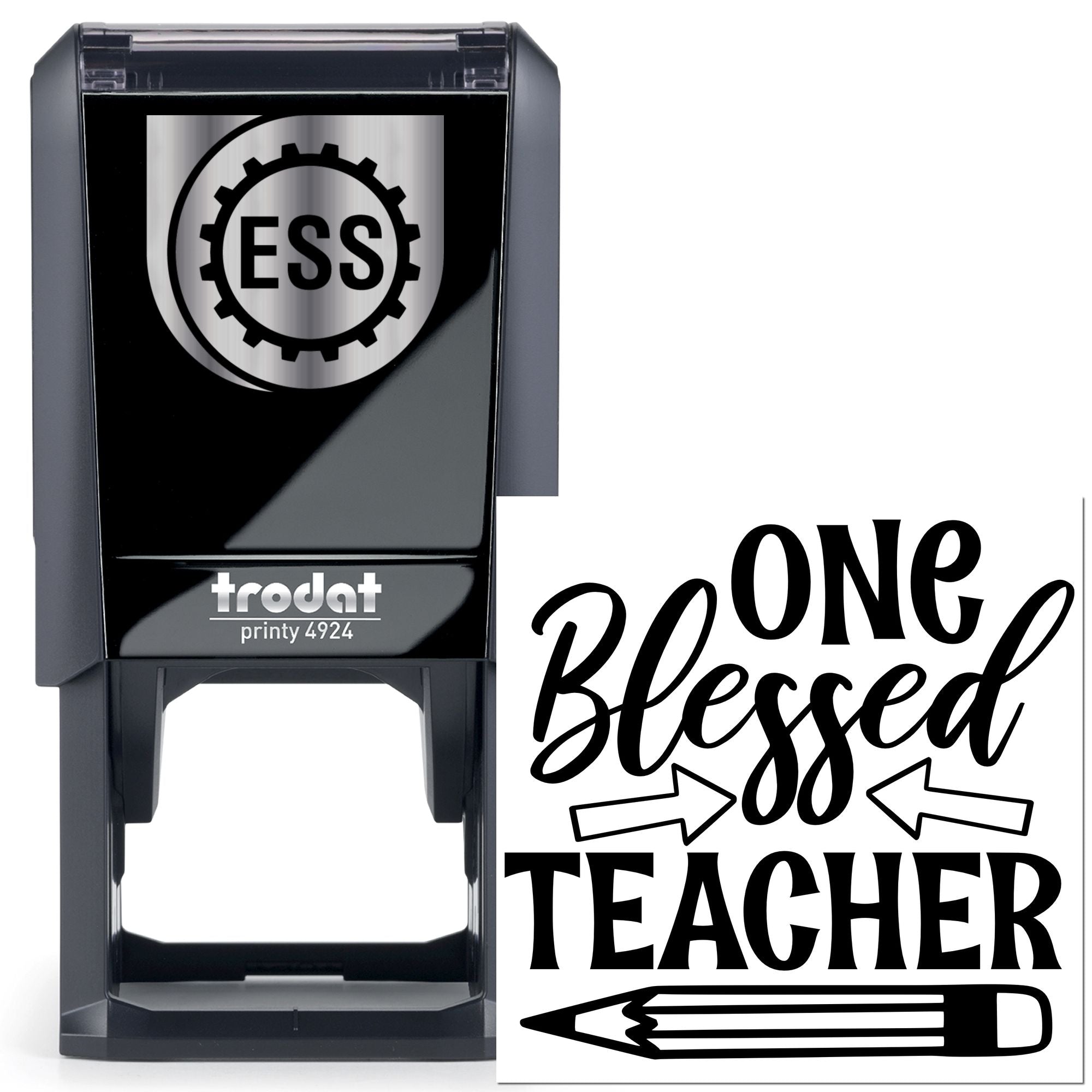 Self-Inking Blessed Teacher Handcraft Stamp