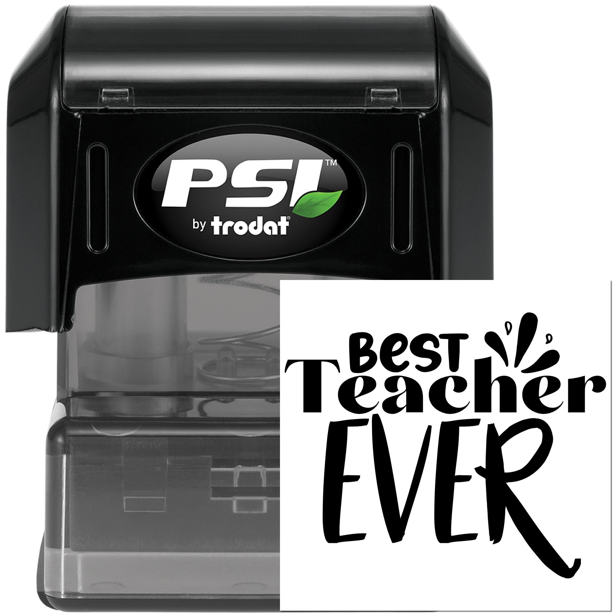 Pre-Inked Best Teacher Ever Paper Craft Stamp