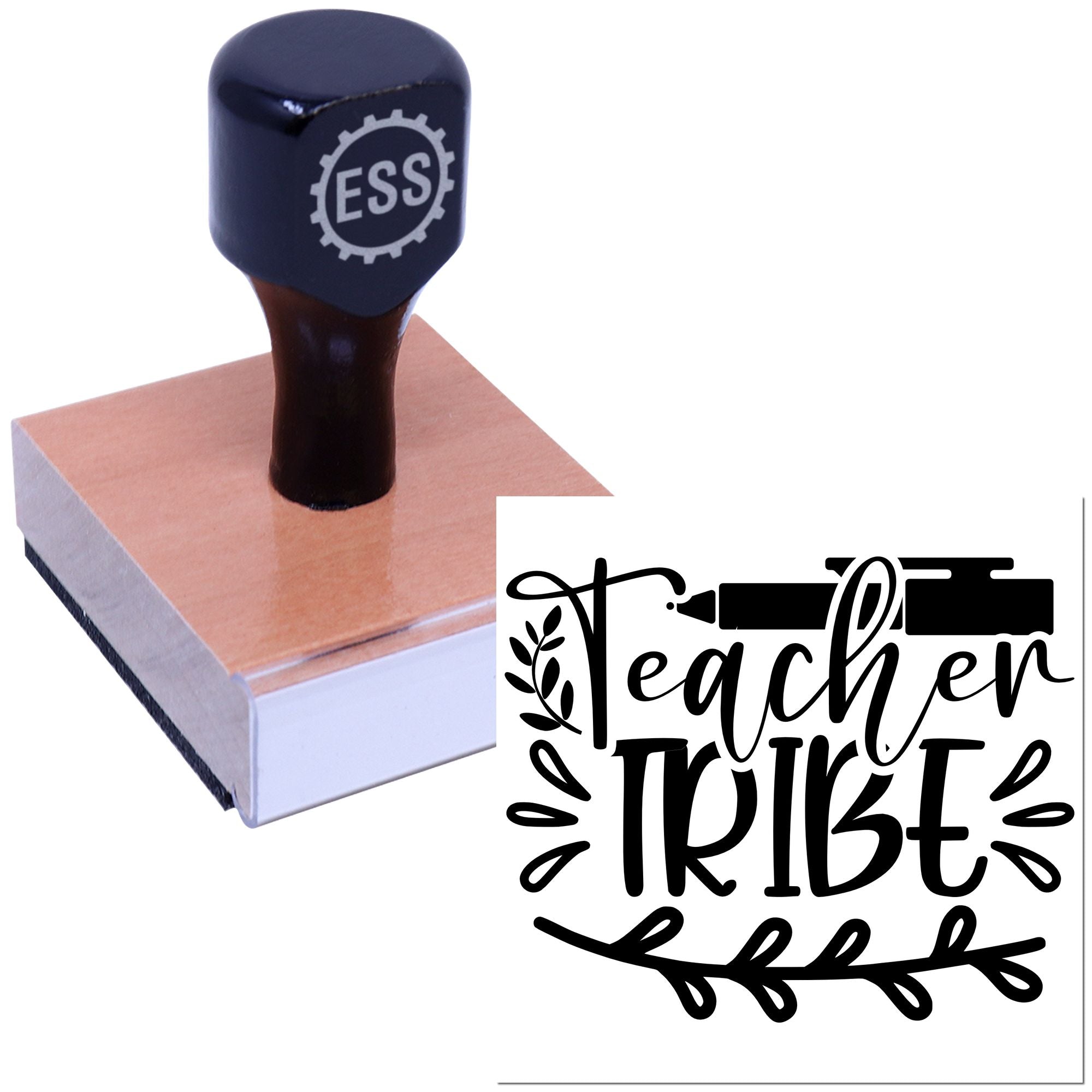 Proud Teacher Tribe Mini Card Rubber Stamp