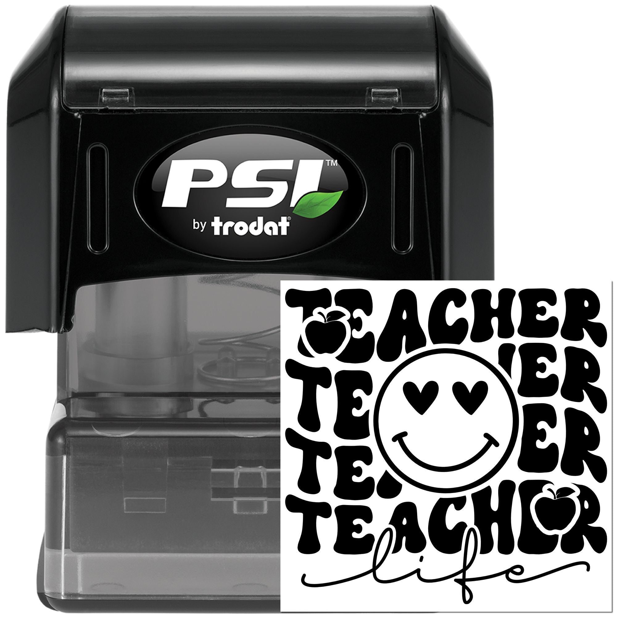 Pre-Inked Teacher Love Life Postcard Stamp