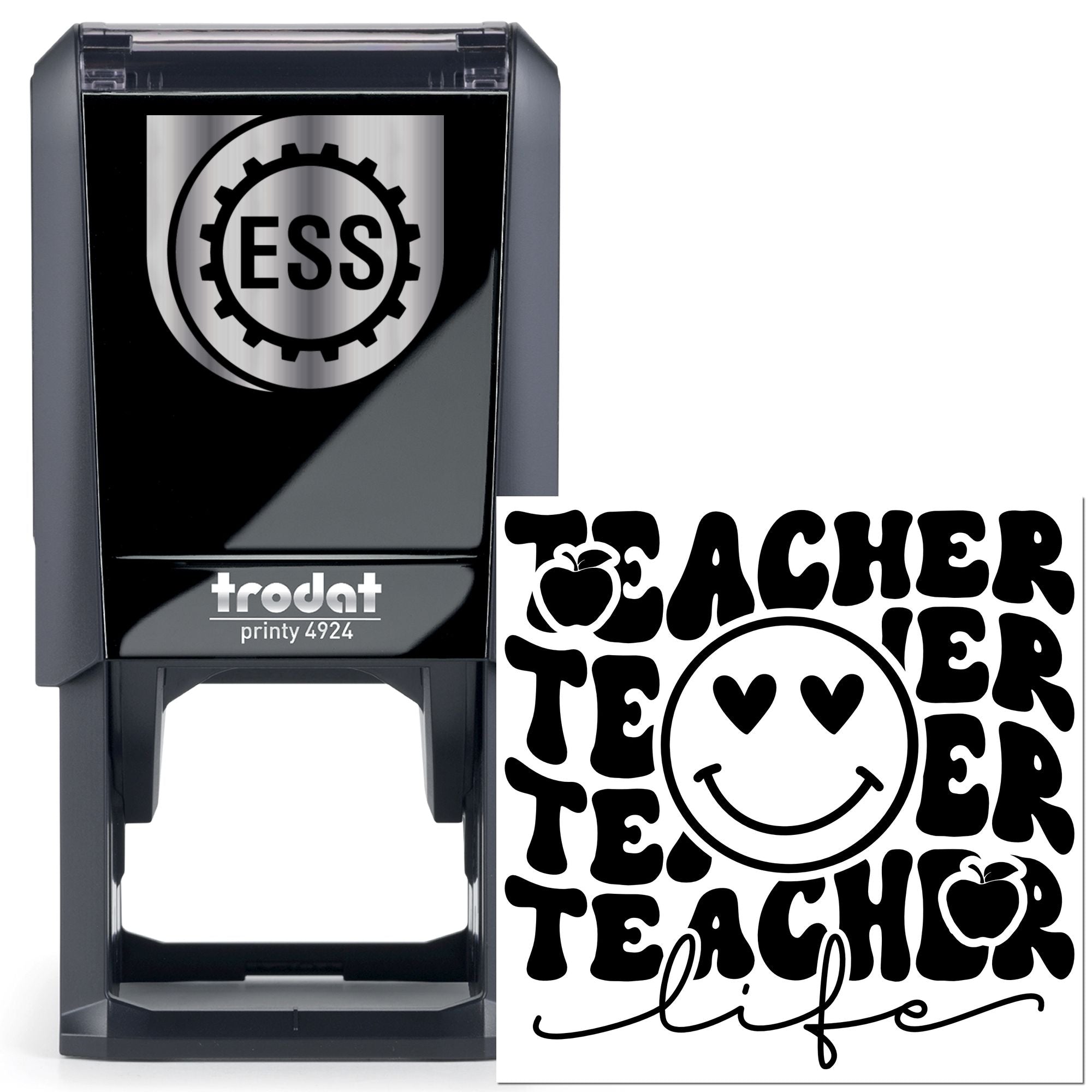 Self-Inking Happy Teacher Favor Tag Stamp