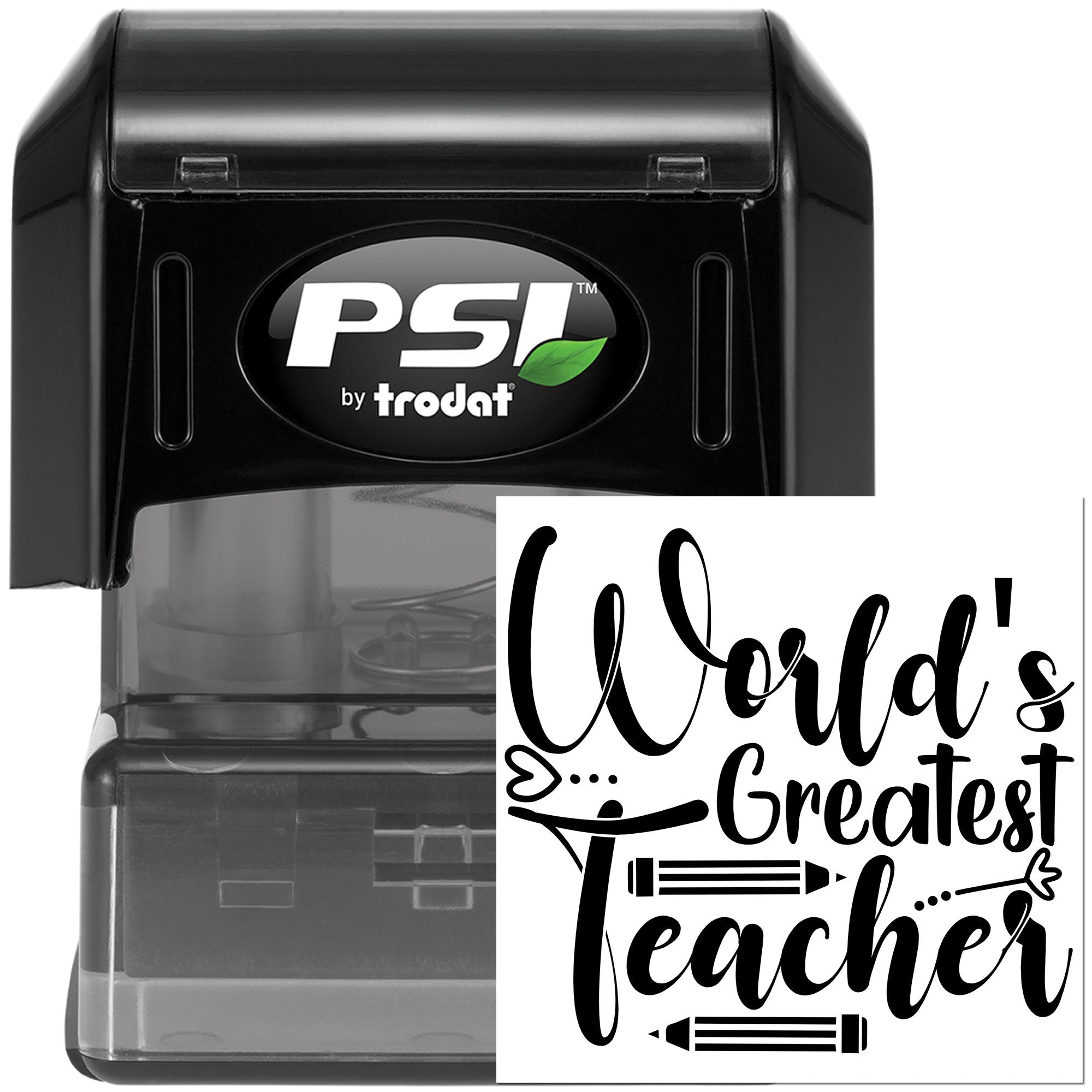 Pre-Inked World's Greatest Teacher Favor Tag Stamp
