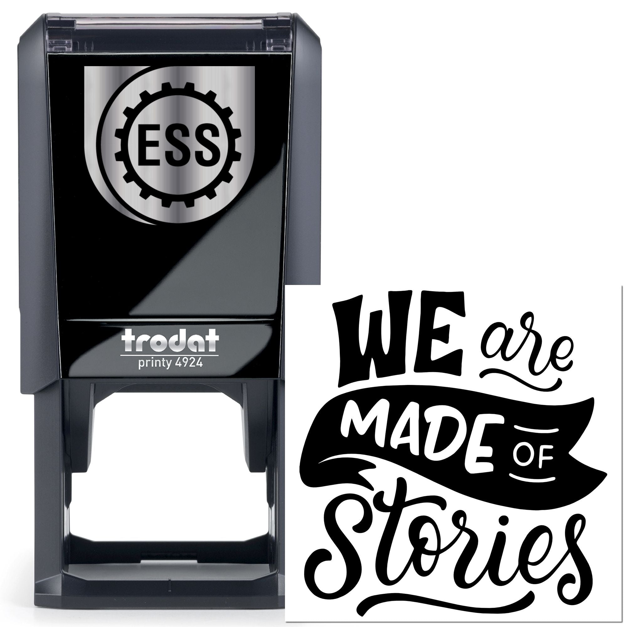 Self-Inking Typography Art Paper Craft Stamp