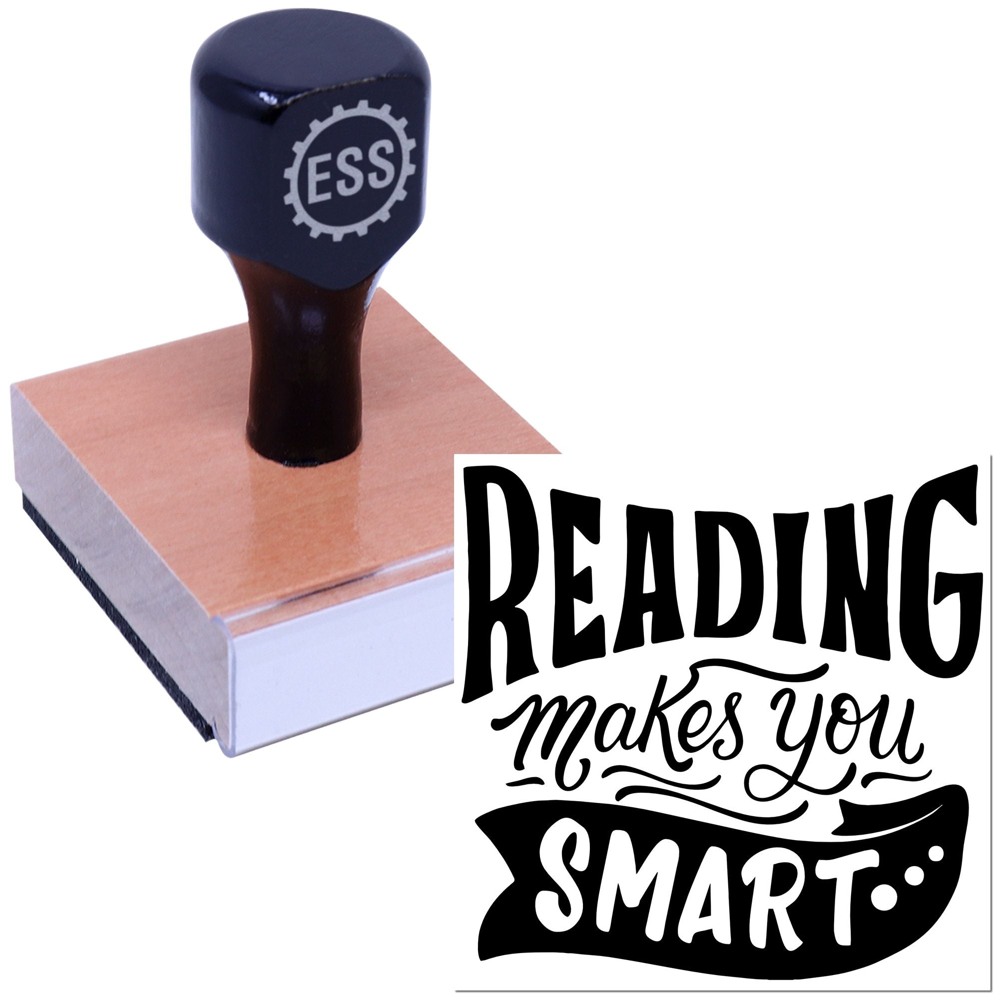 Books Build Brains Papercraft Rubber Stamp