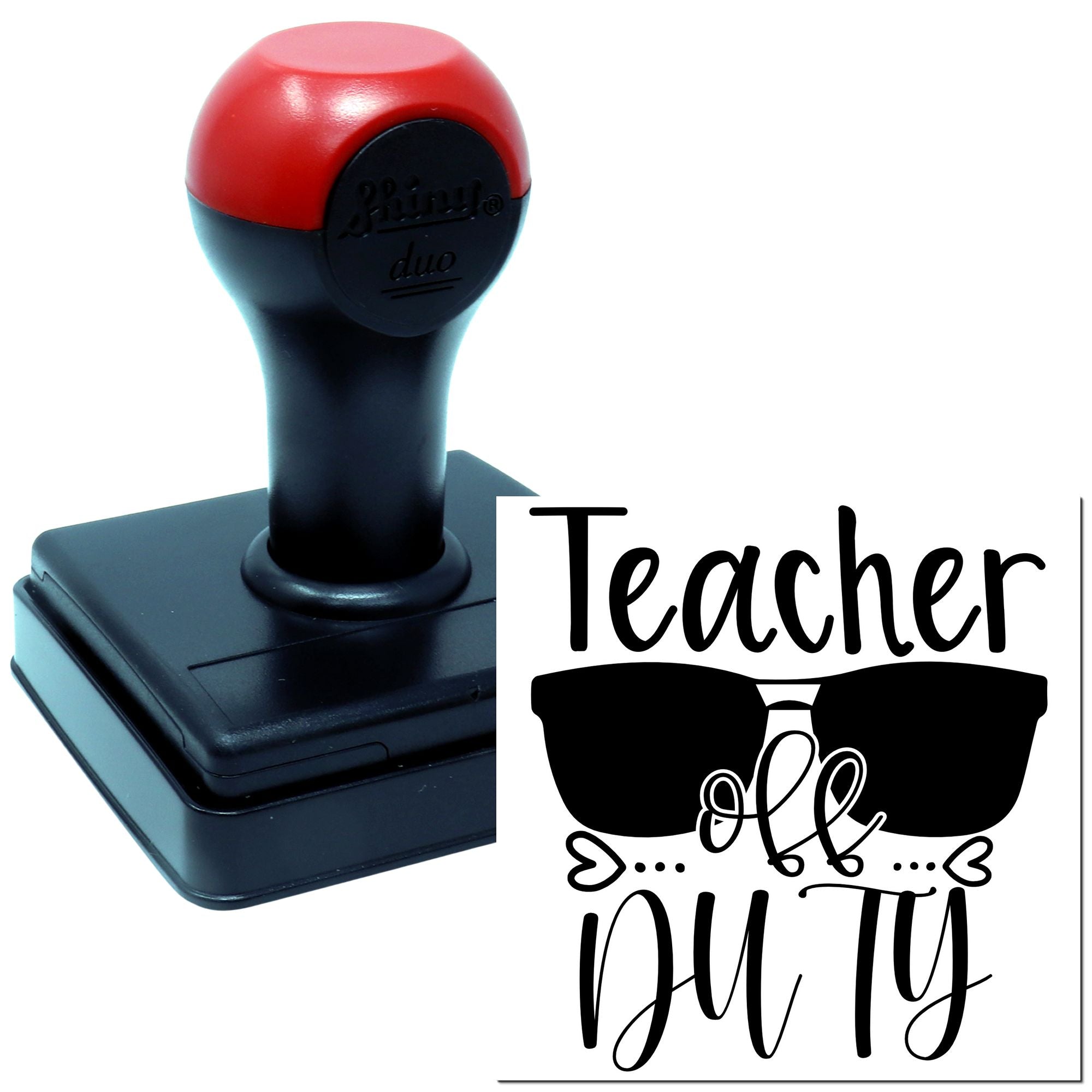 Duo Cool Sunglasses Teacher Off Duty Hand Stamp