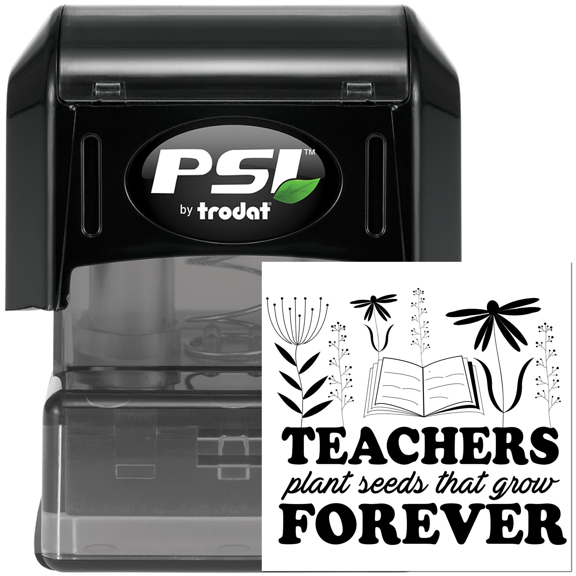 Pre-Inked Teachers Plant Seeds Paper Goods Stamp