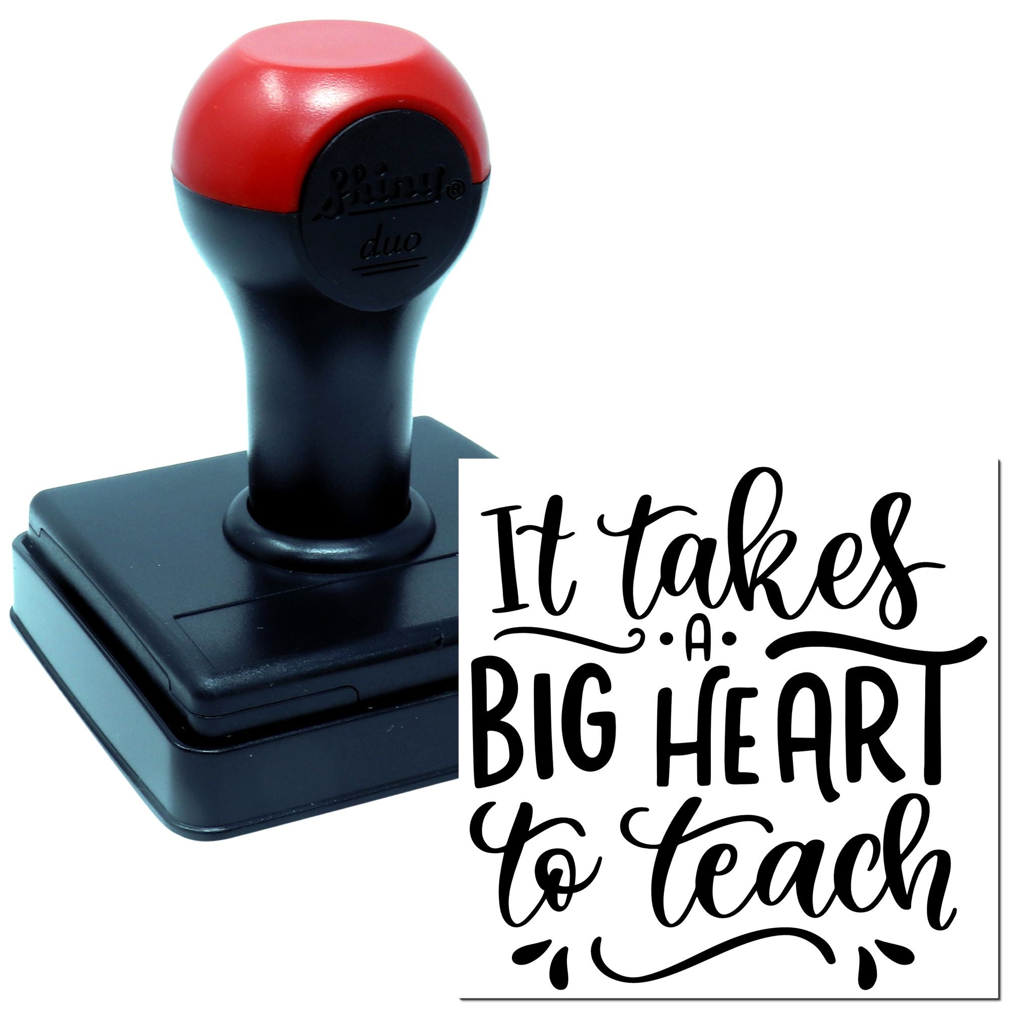 Duo Heartfelt Teacher Appreciation Handlettered Print Hand Stamp