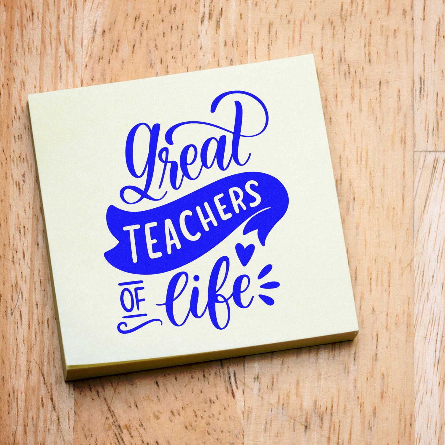 Pre-Inked Great Teachers Life Place Card Stamp