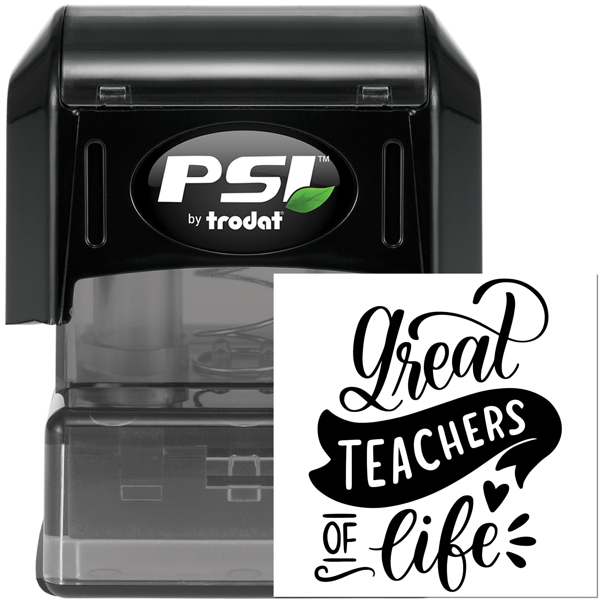 Pre-Inked Great Teachers Life Place Card Stamp