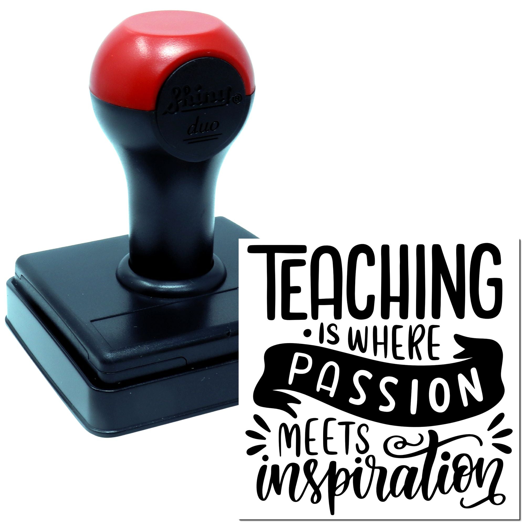 Duo Passionate Teaching Inspires Lifelong Learning Hand Stamp