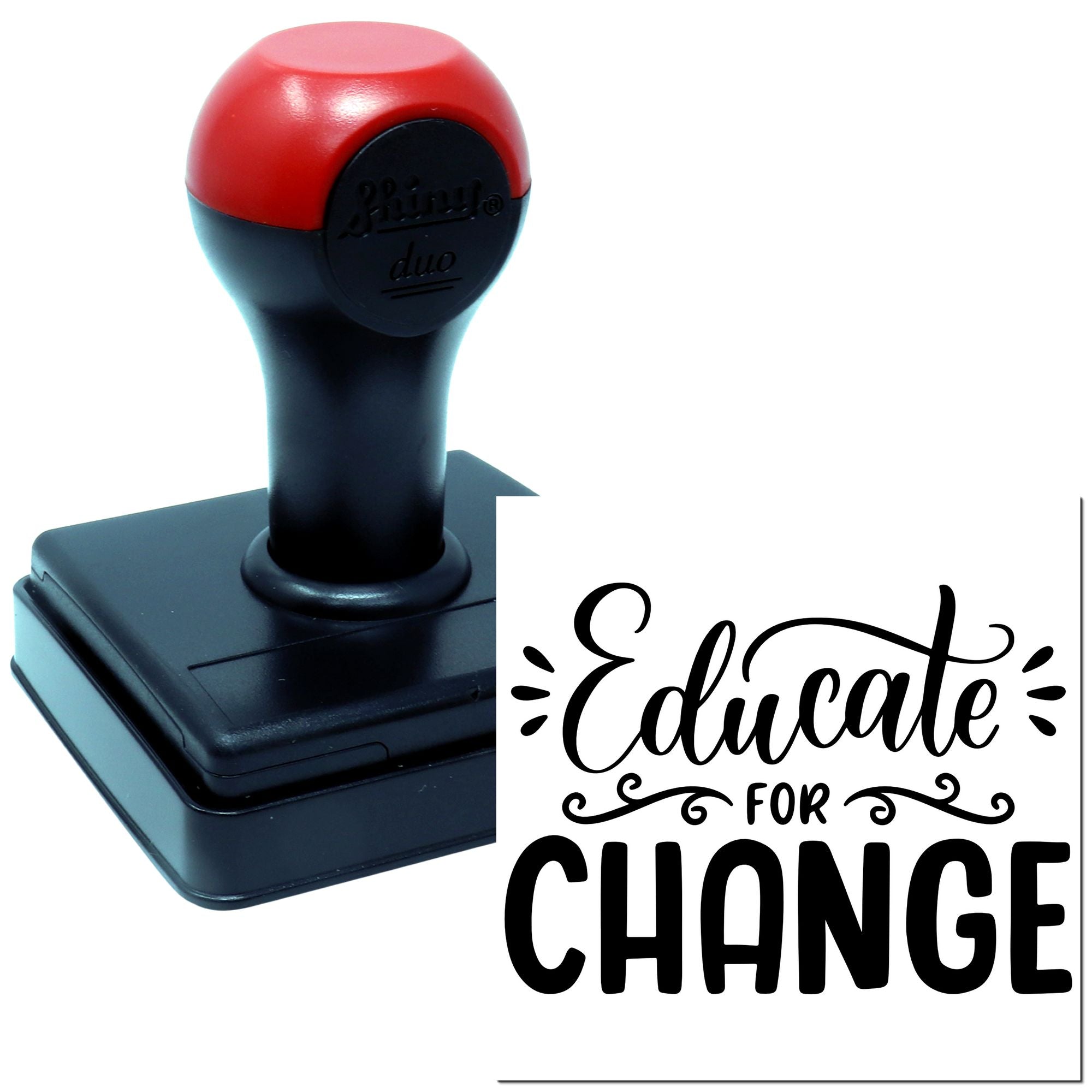 Duo Education Inspires Lasting Social Change Hand Stamp