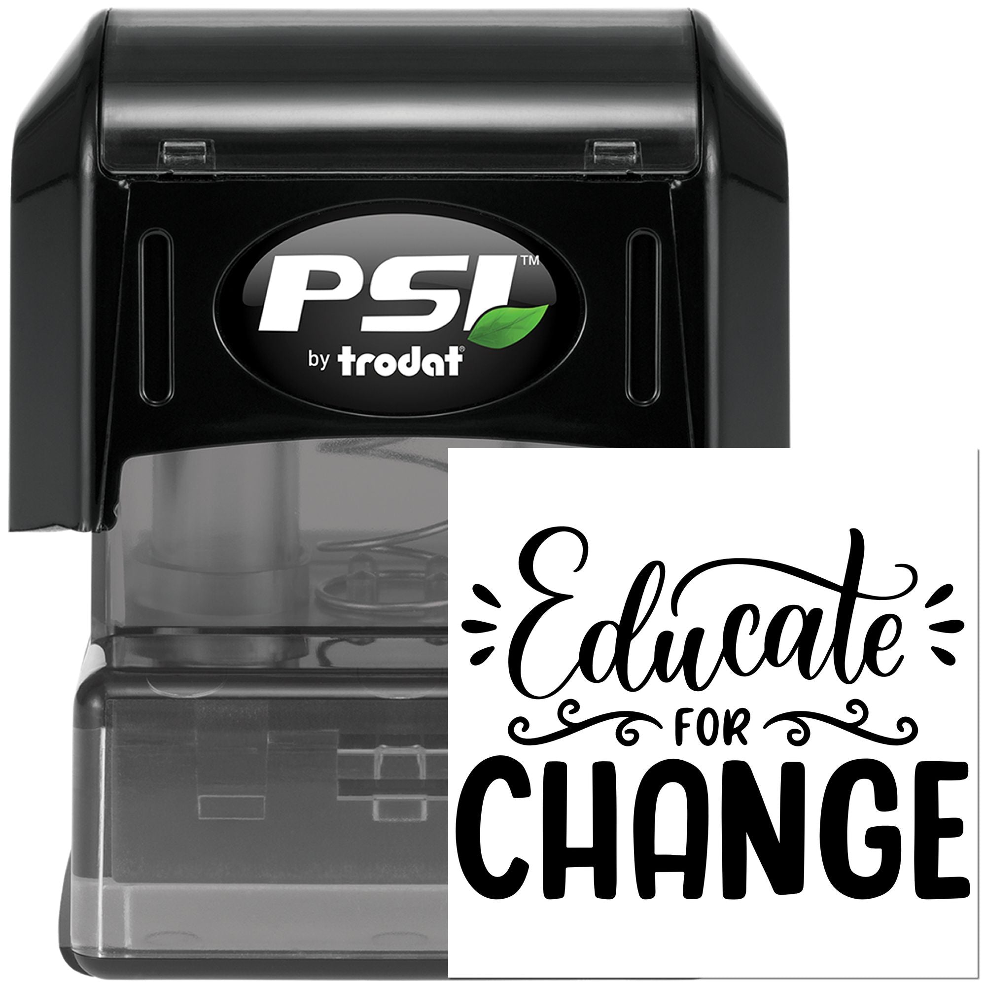 Pre-Inked Educate For Change Scrapbook Stamp